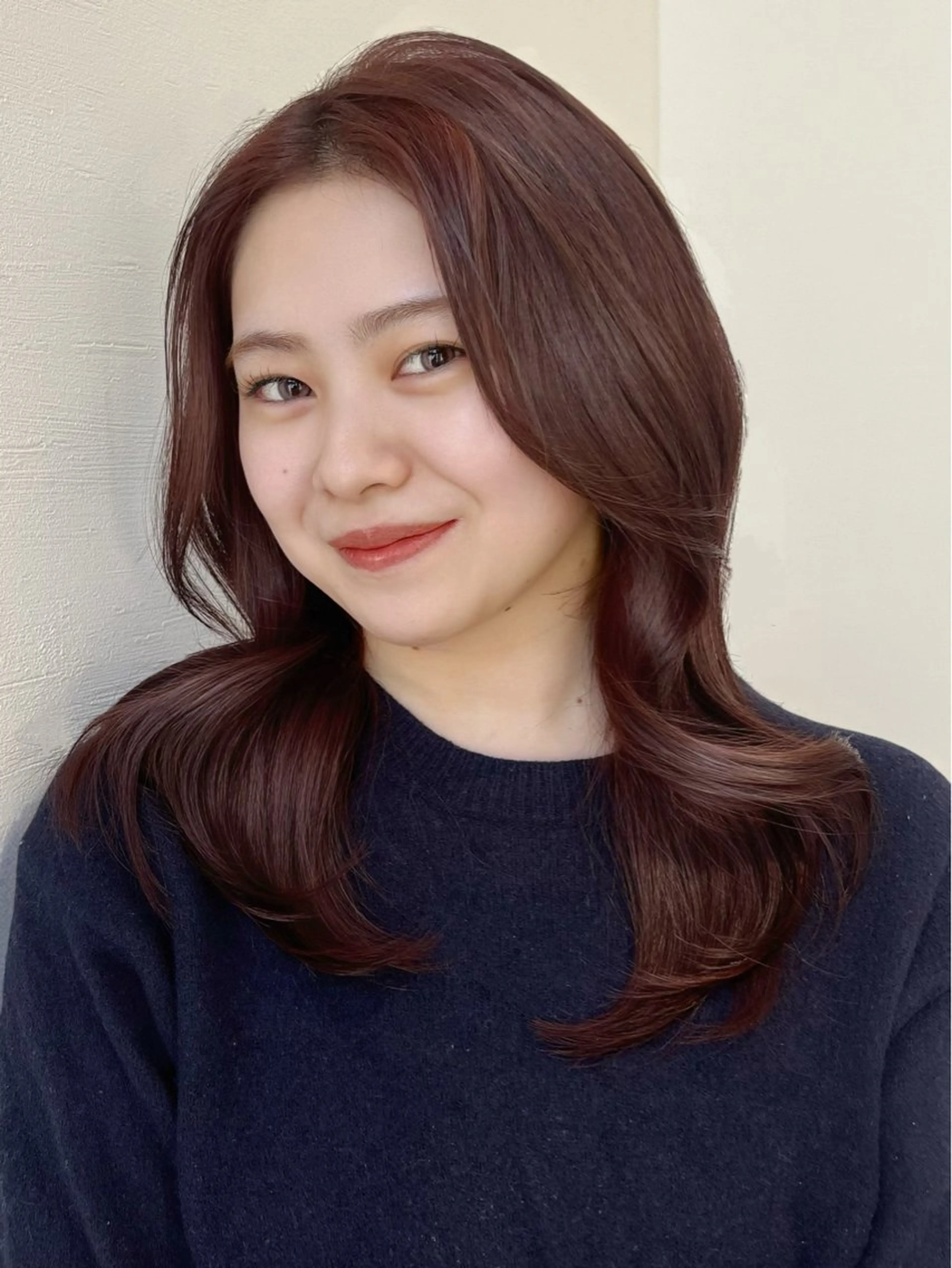 セミロング カラー 似合わせ前髪／ 小顔カット🎀そうのヘアスタイル