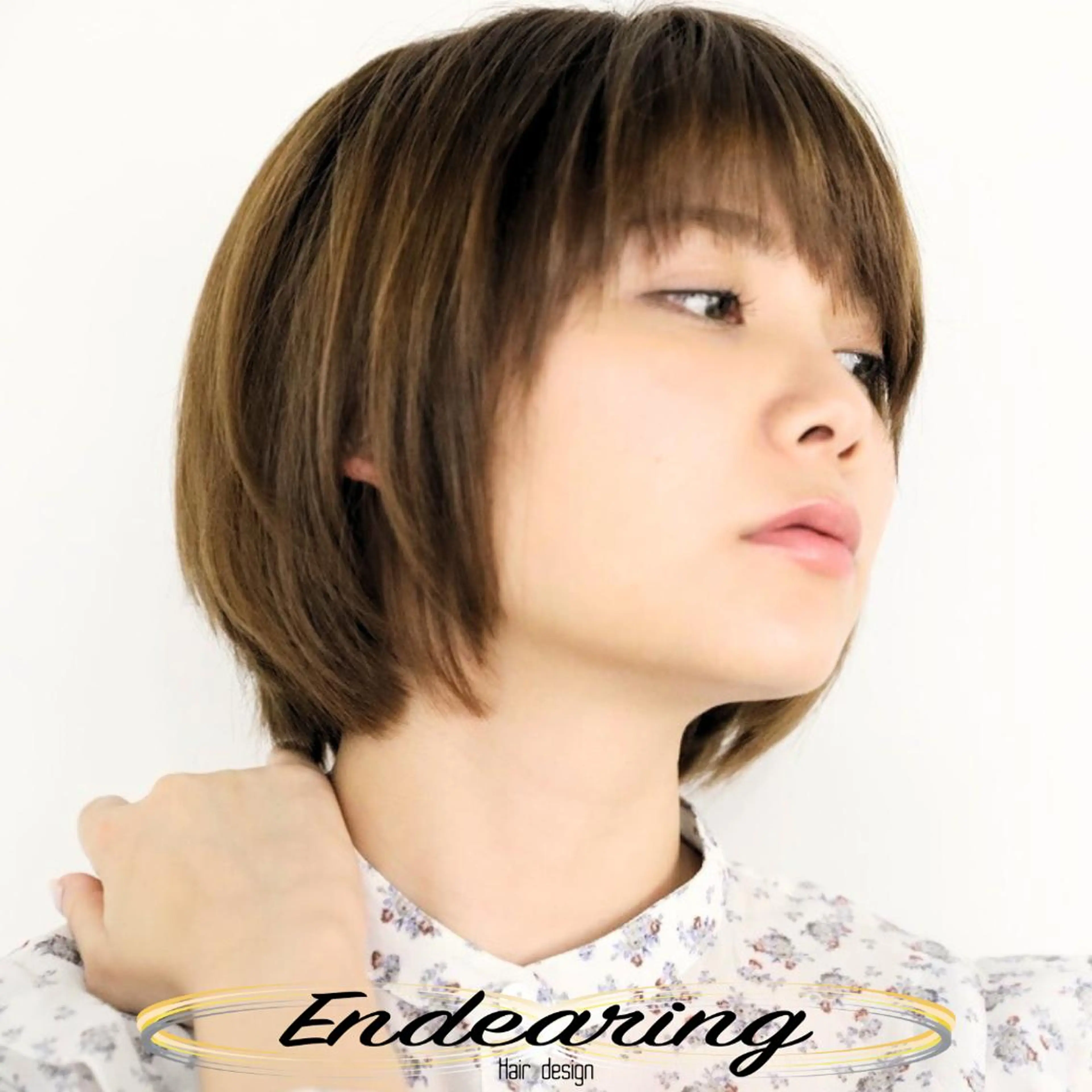 ショート ショートボブ ボブ くびれヘア 顔まわりレイヤー レイヤーカット カット ヘアカラー Endearing 銀座/YOKOのヘアスタイル