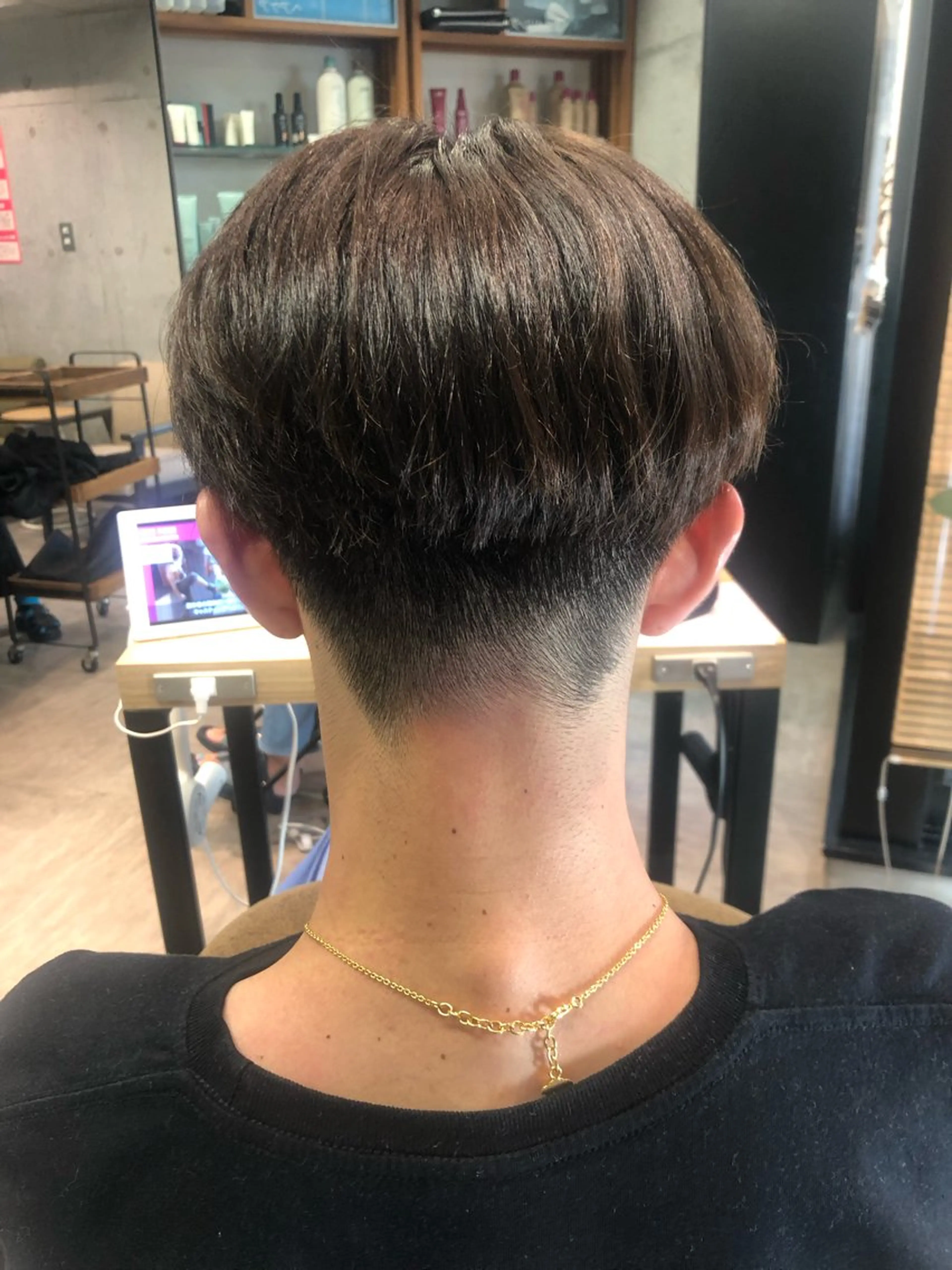 メンズ マッシュ 🎀縮毛矯正.暗髪 .艶髪🩶ちひろのヘアスタイル