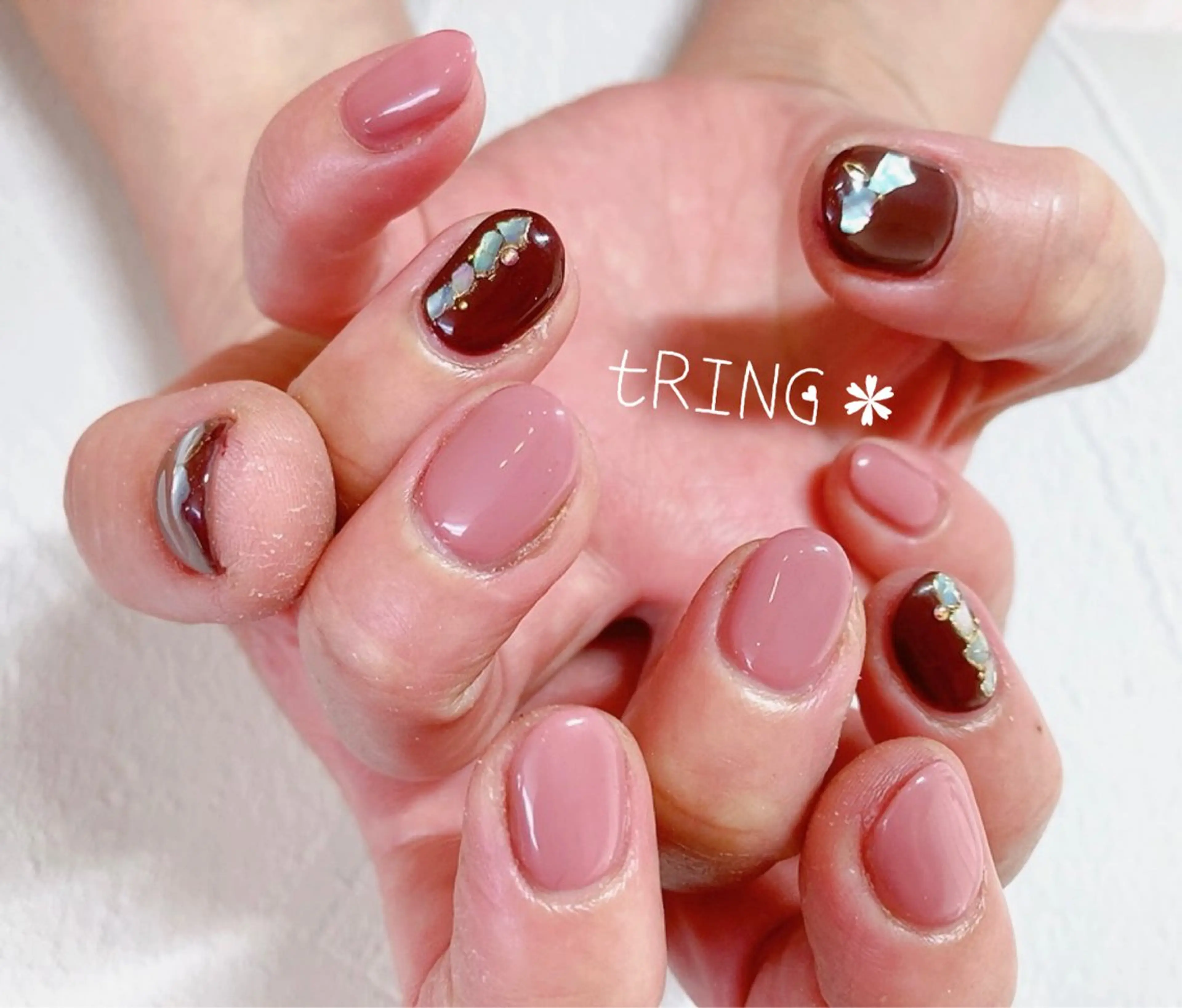 ネイル ハンドネイル tRING＊ しいの木台のネイルデザイン
