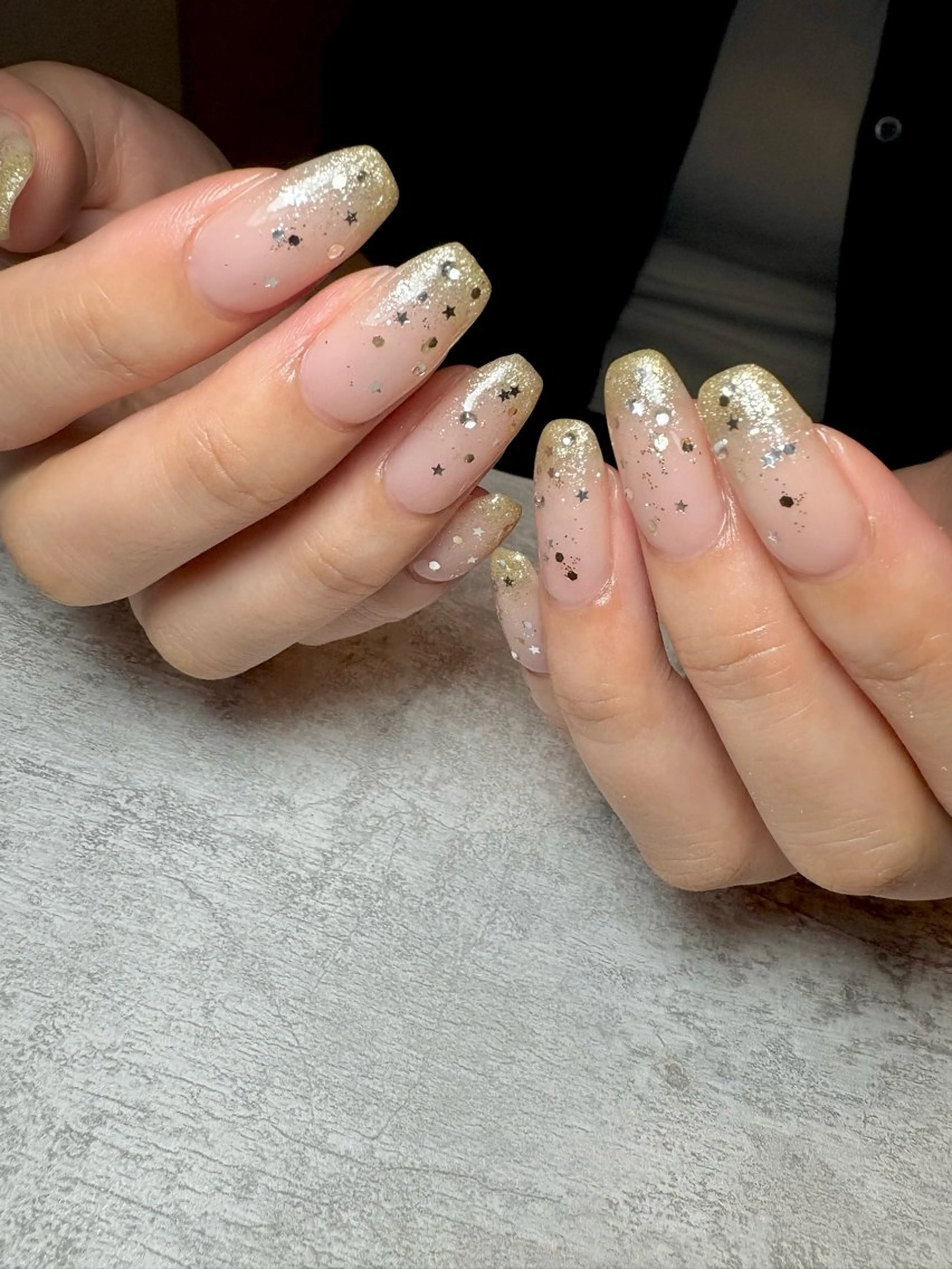 ネイル グラデーション ラメ(グリッター) ラメグラデーション 持ち込み BEAUTY GARDEN 【nail salon unseul】所属・nana .のネイルデザイン