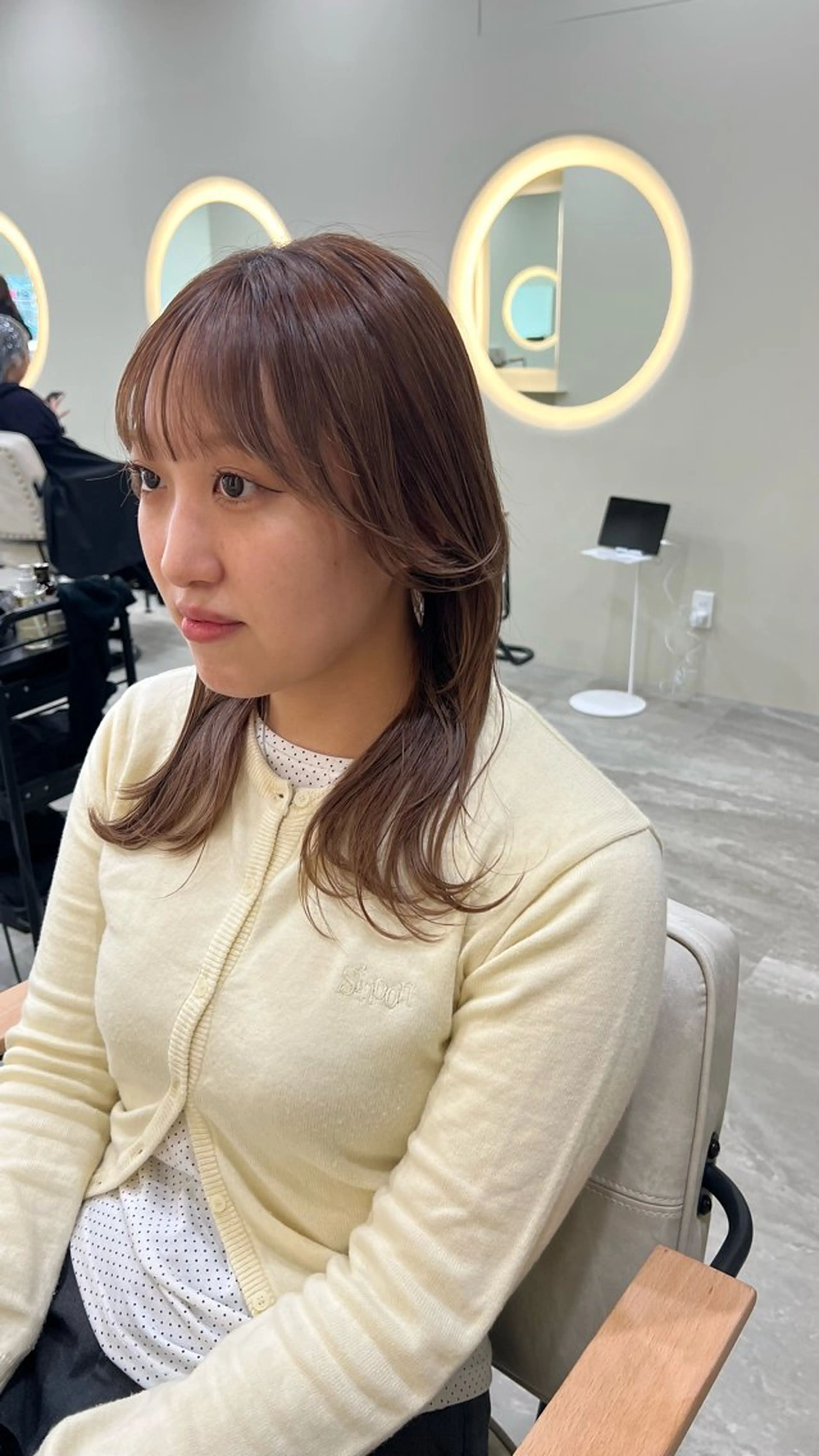 セミロング カット ヘアカラー トリートメント tomu/天神大名/ 透明感カラー🐴のヘアスタイル