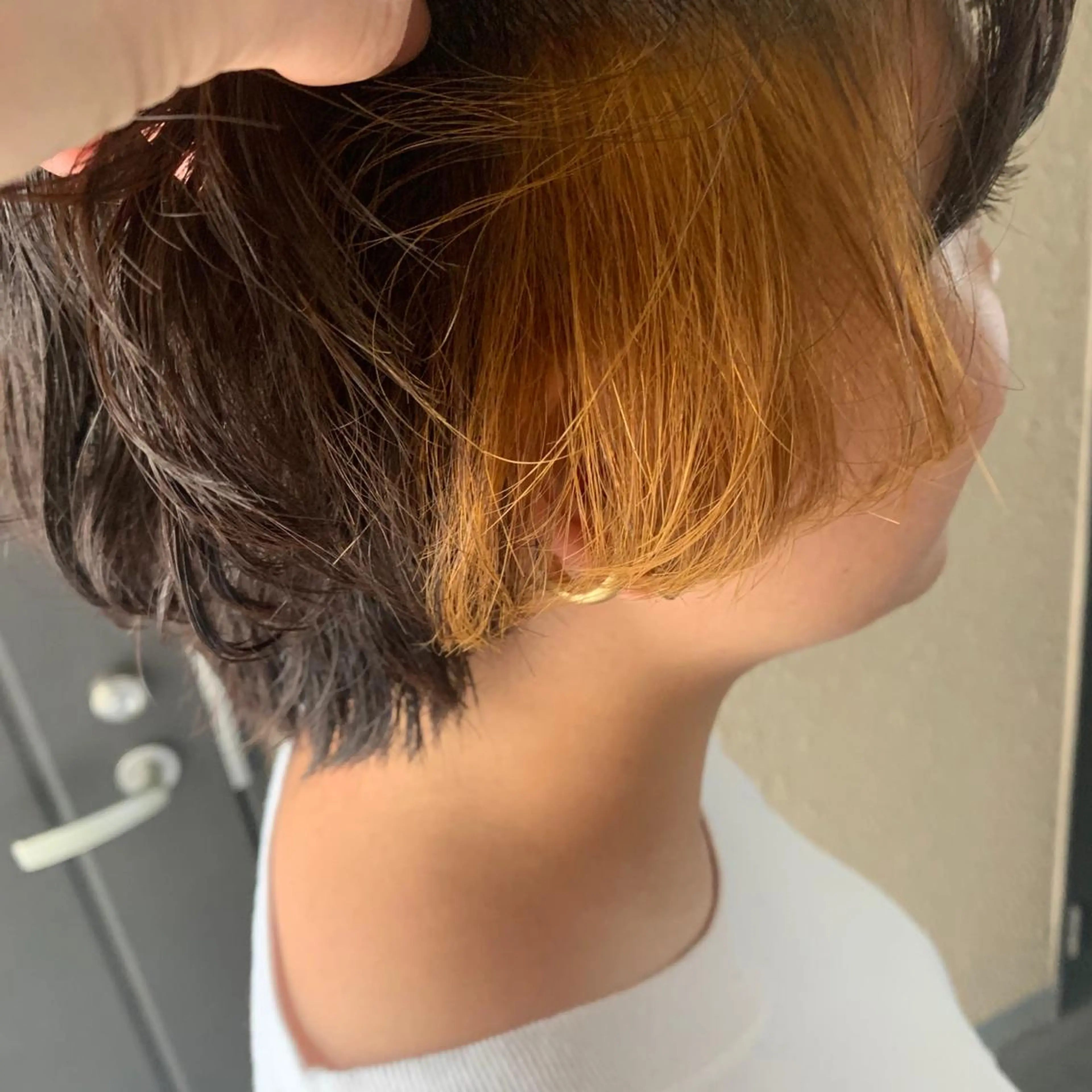 ショート カラー イエローカラー chouette/ 根本優希のヘアスタイル