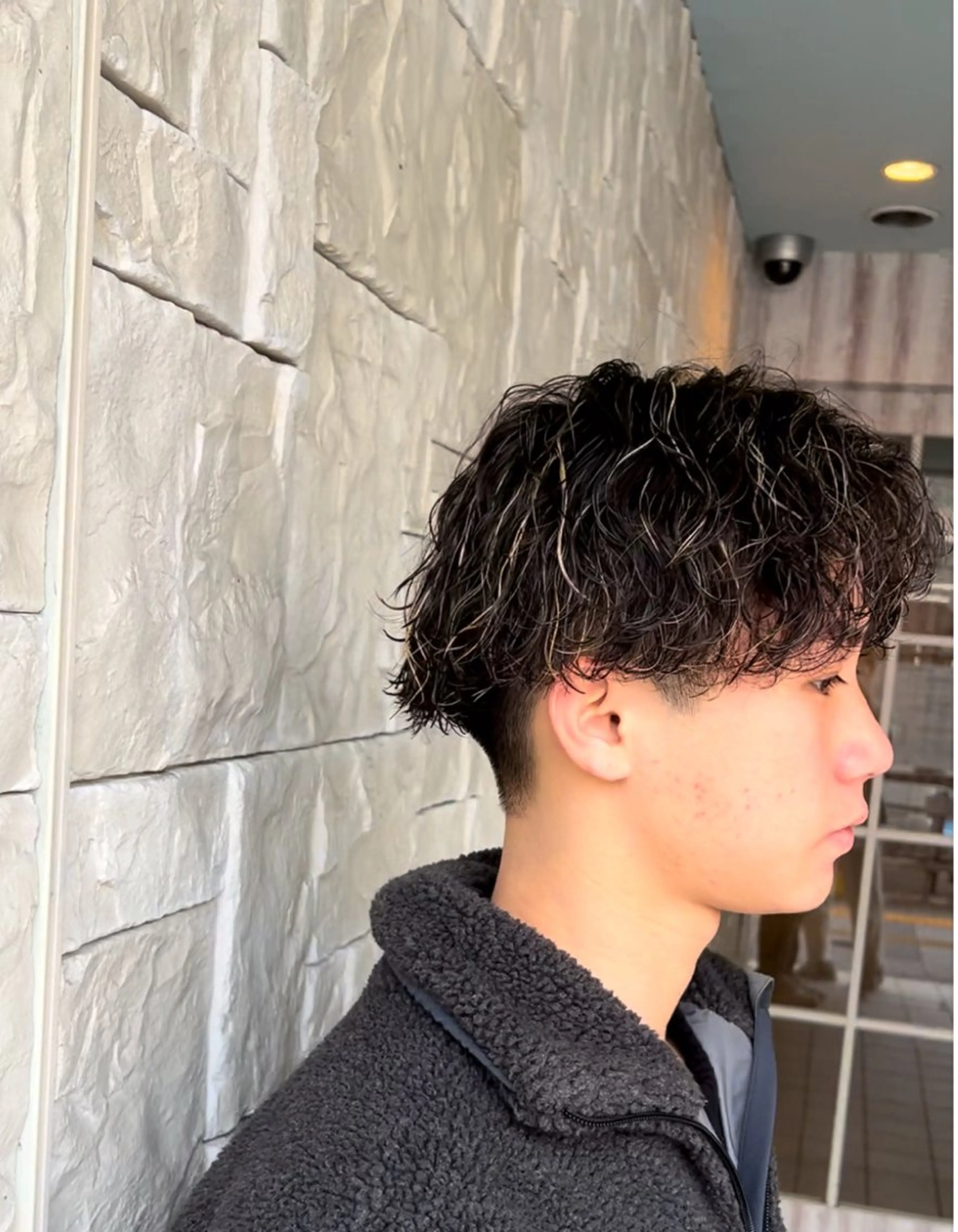 カラー パーマ メンズ メンズメッシュ 波巻きパーマ メッシュ カット ヘアカラー パーマ 一宮/稲沢/あま市 /小林好裕のヘアスタイル