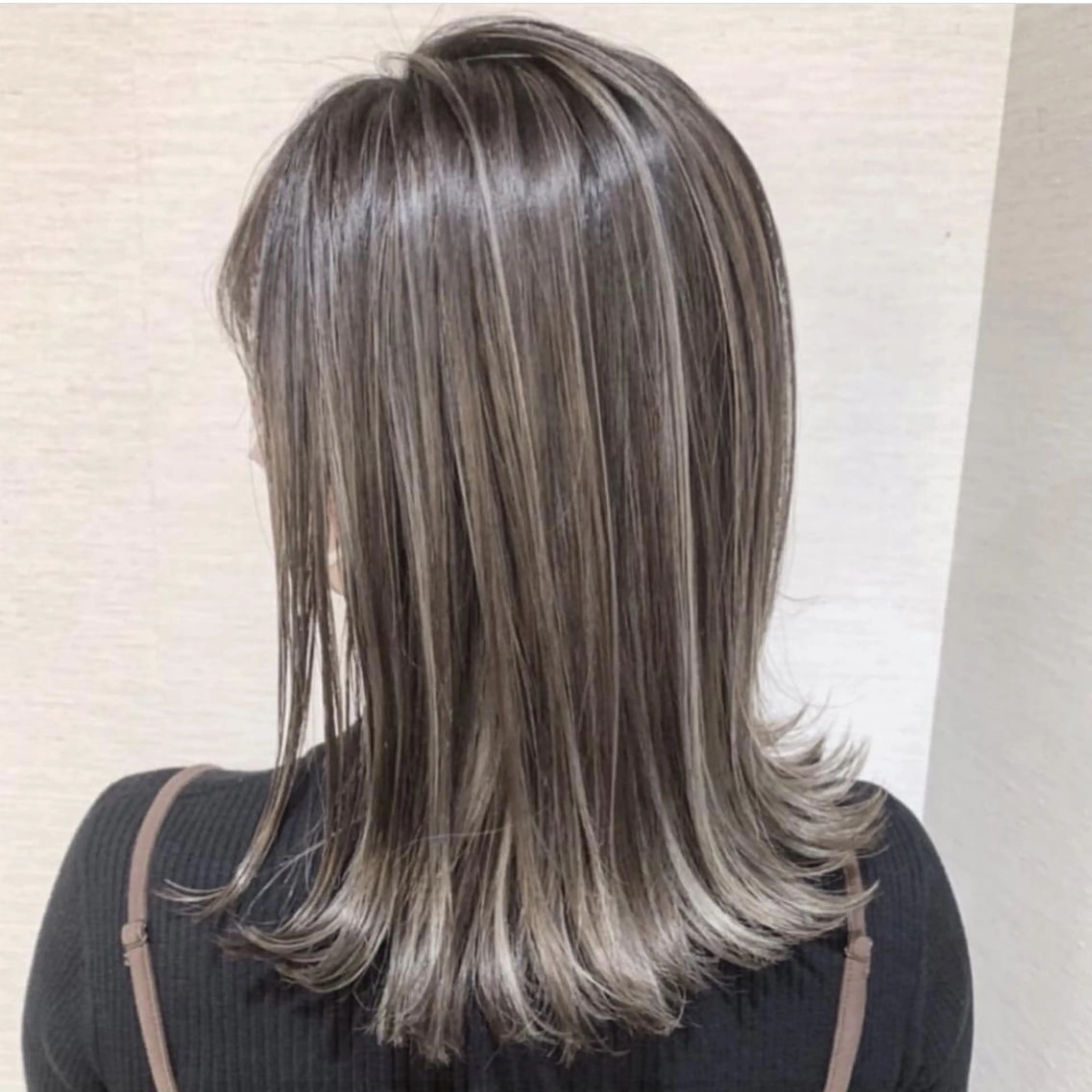 セミロング ブリーチなしダブル/ レイヤーカット 小棹のヘアスタイル