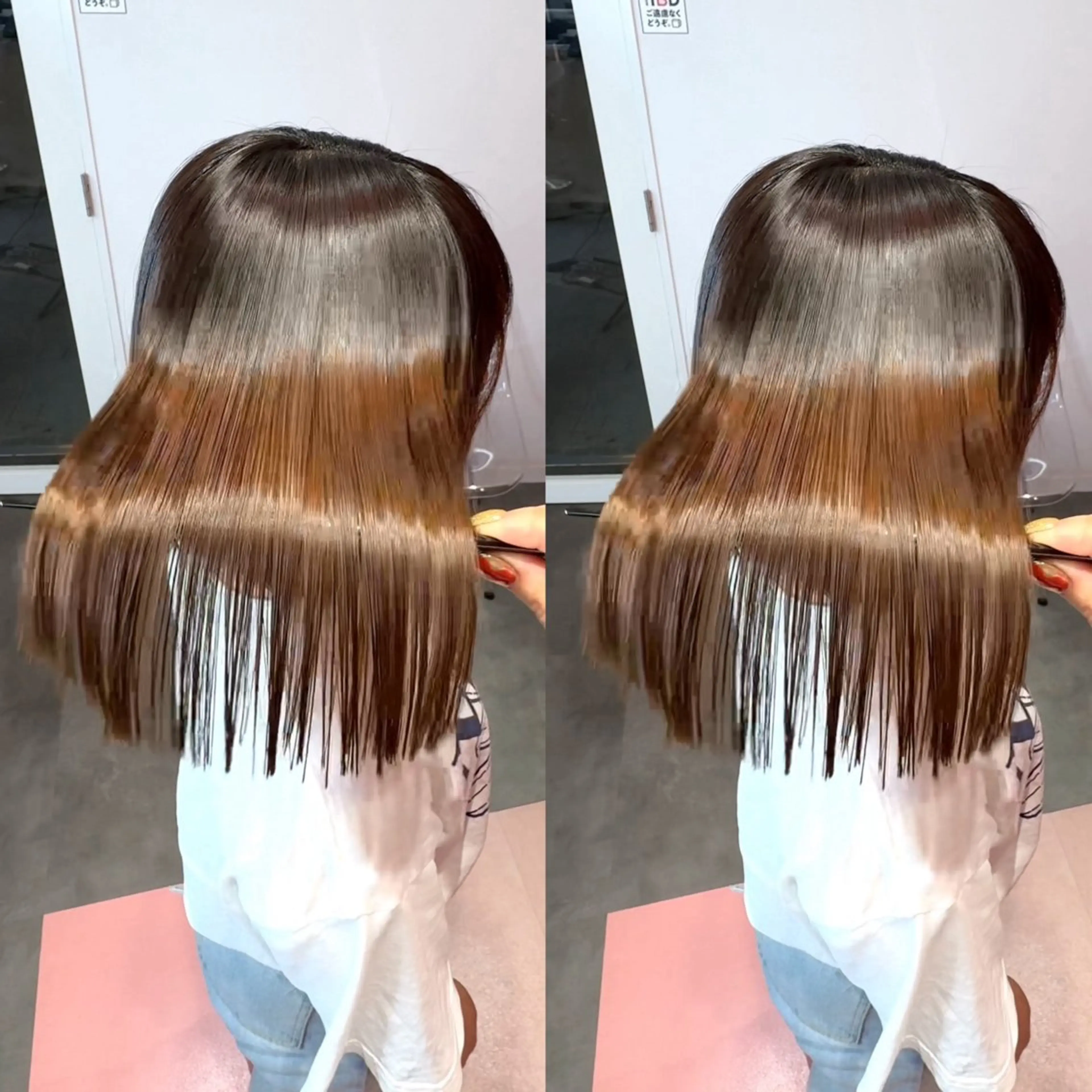 ショート カット 縮毛矯正 トリートメント 莉乃/縮毛矯正/髪質 改善/艶カラーのヘアスタイル