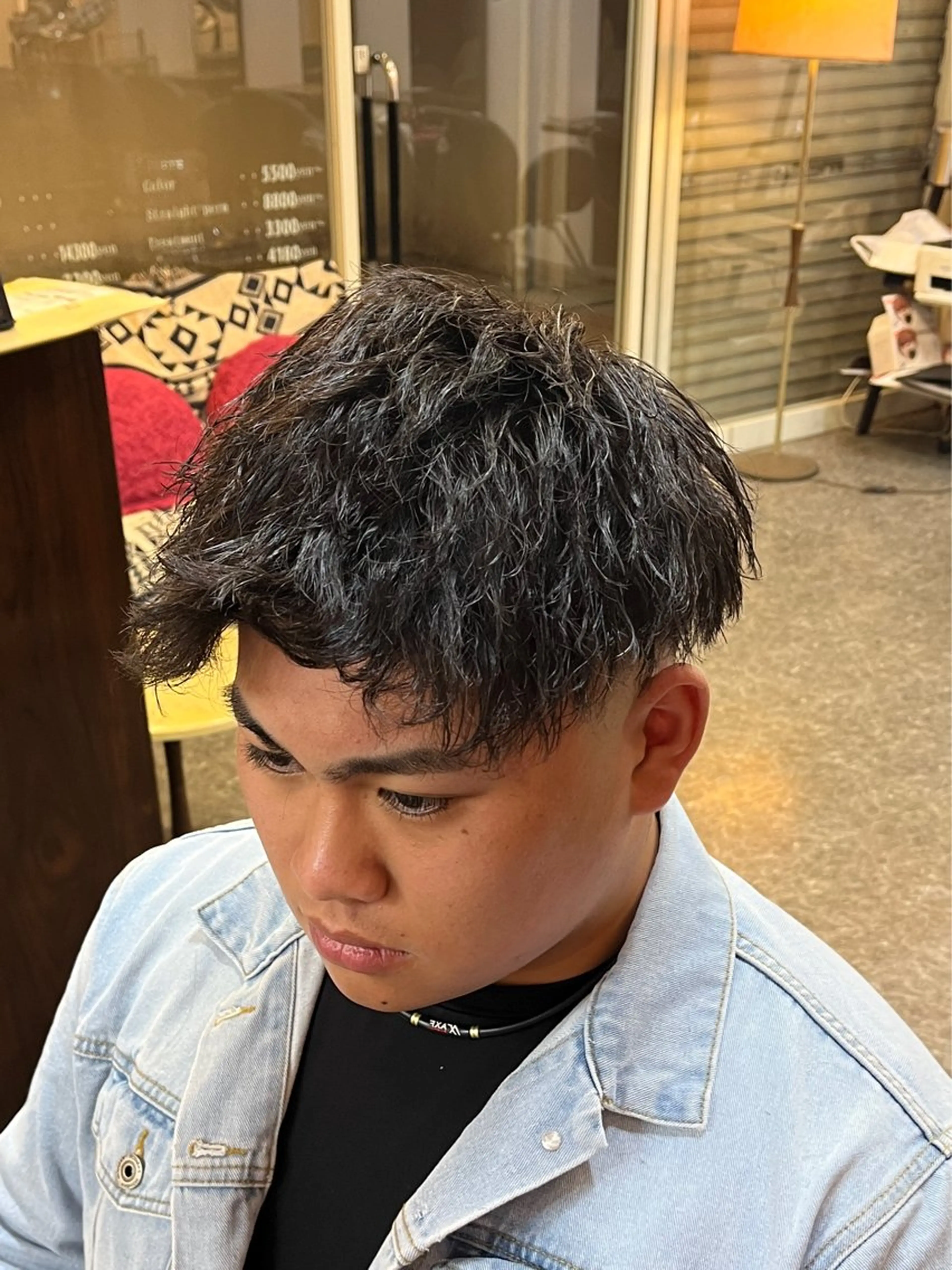 ミディアム パーマ CuMARi所属・予約の95%パーマ 🌈men's専門店のヘアスタイル