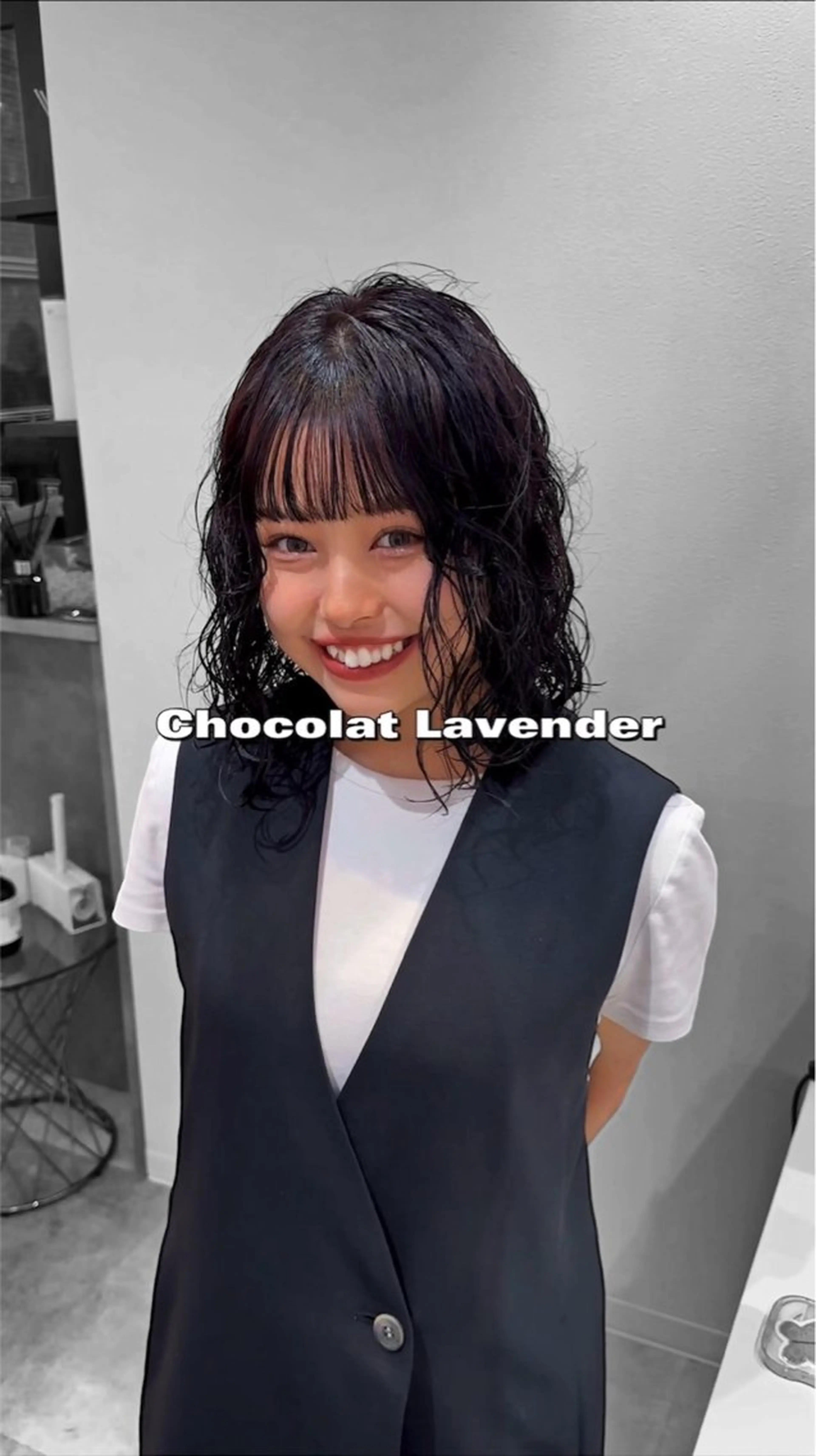 ミディアム カラー ヘアカラー トリートメント ura/デザイン/ ハイトーン/個性派のヘアスタイル