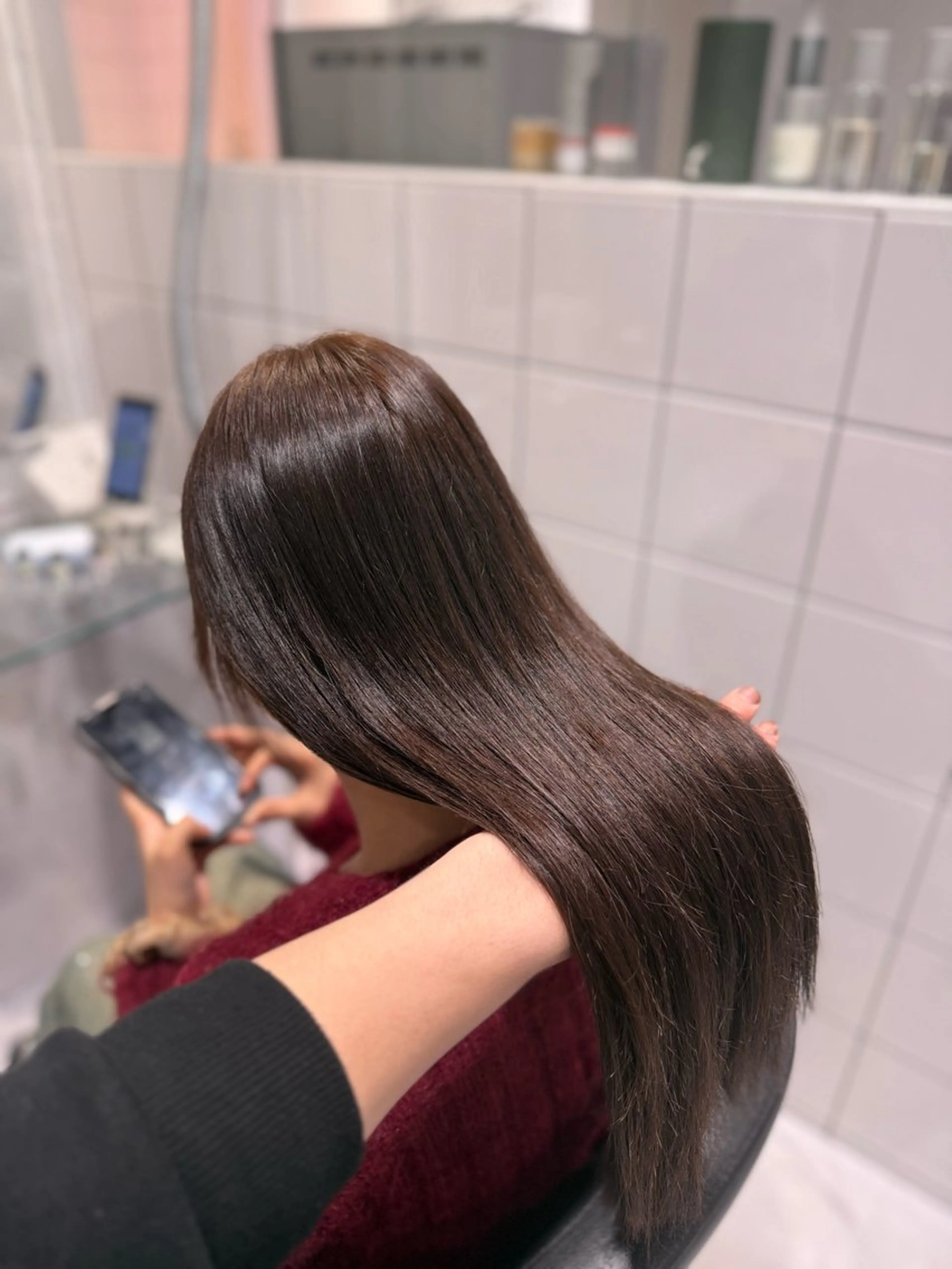 ロング カラー カット ヘアカラー 縮毛矯正 ヘッドスパ ヘアセット 表参道 Rimu🐕のヘアスタイル