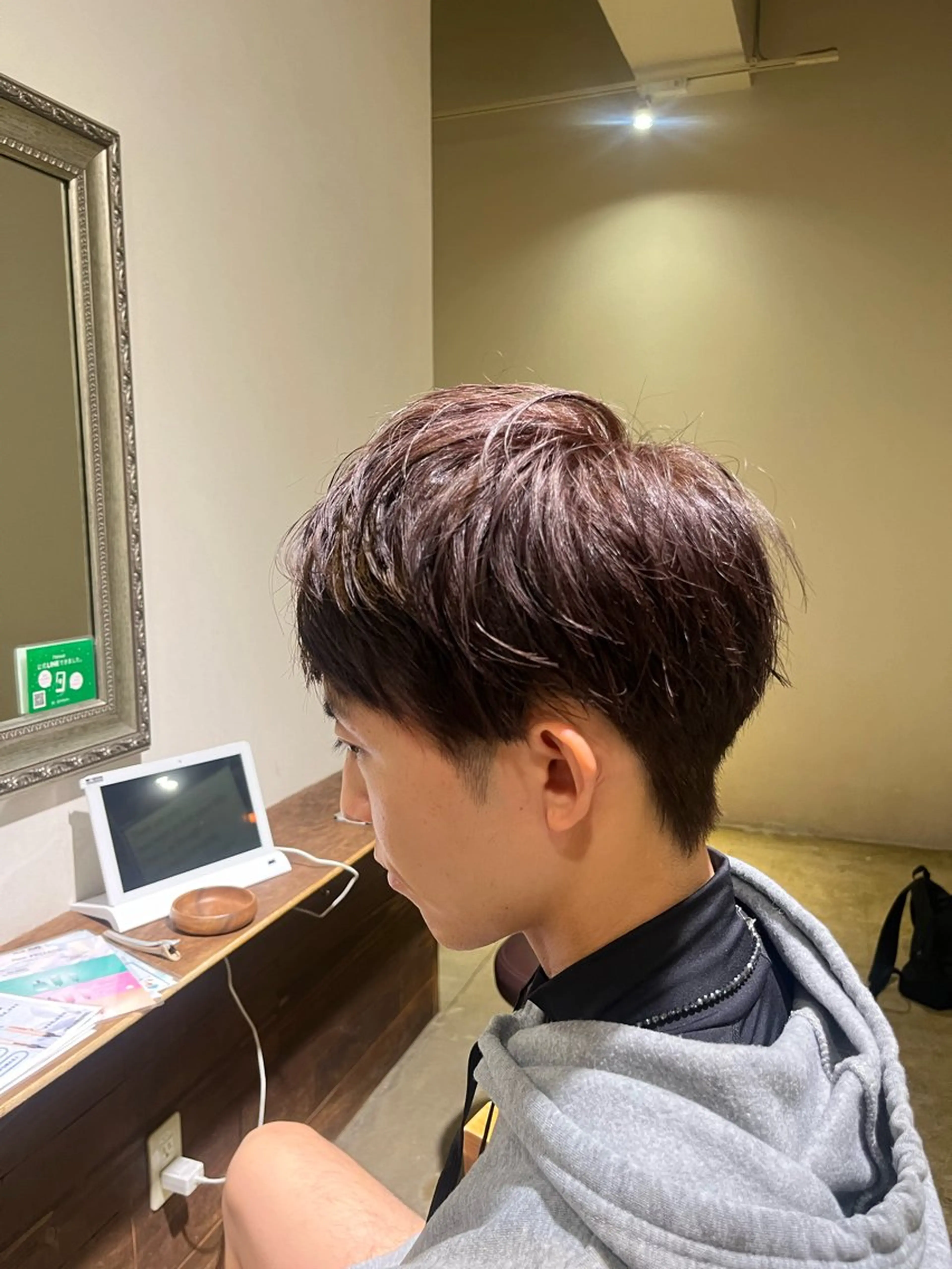 カラー メンズ メンズブリーチ ブリーチ ブラウンカラー ブリーチなしカラー レッドカラー みわ/博多 ブリーチ/メンズヘアのヘアスタイル