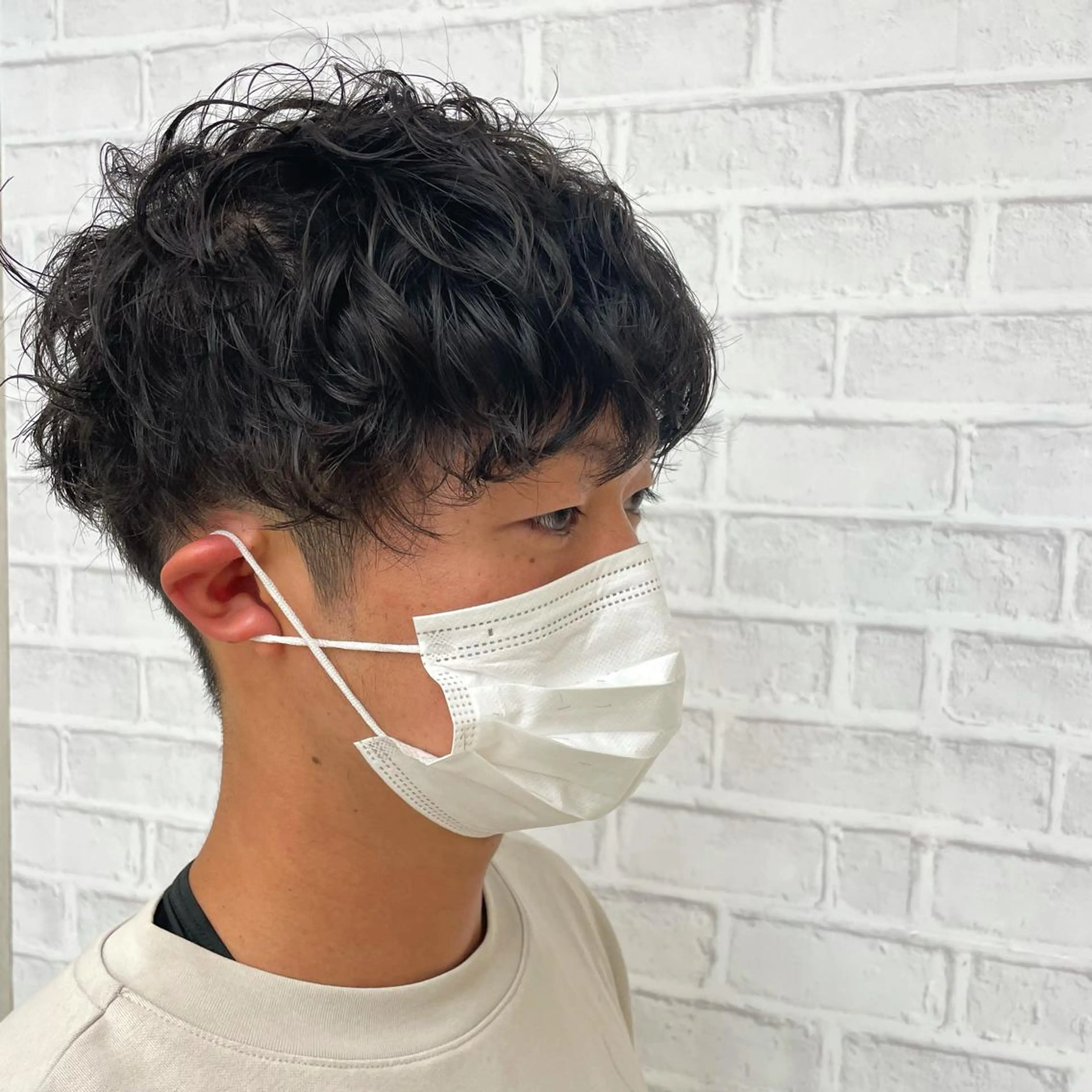 パーマ メンズ マッシュ メンズパーマ スパイラルパーマ ヘアーメイクWiLL 西宮店所属・川上 紗也加のヘアスタイル