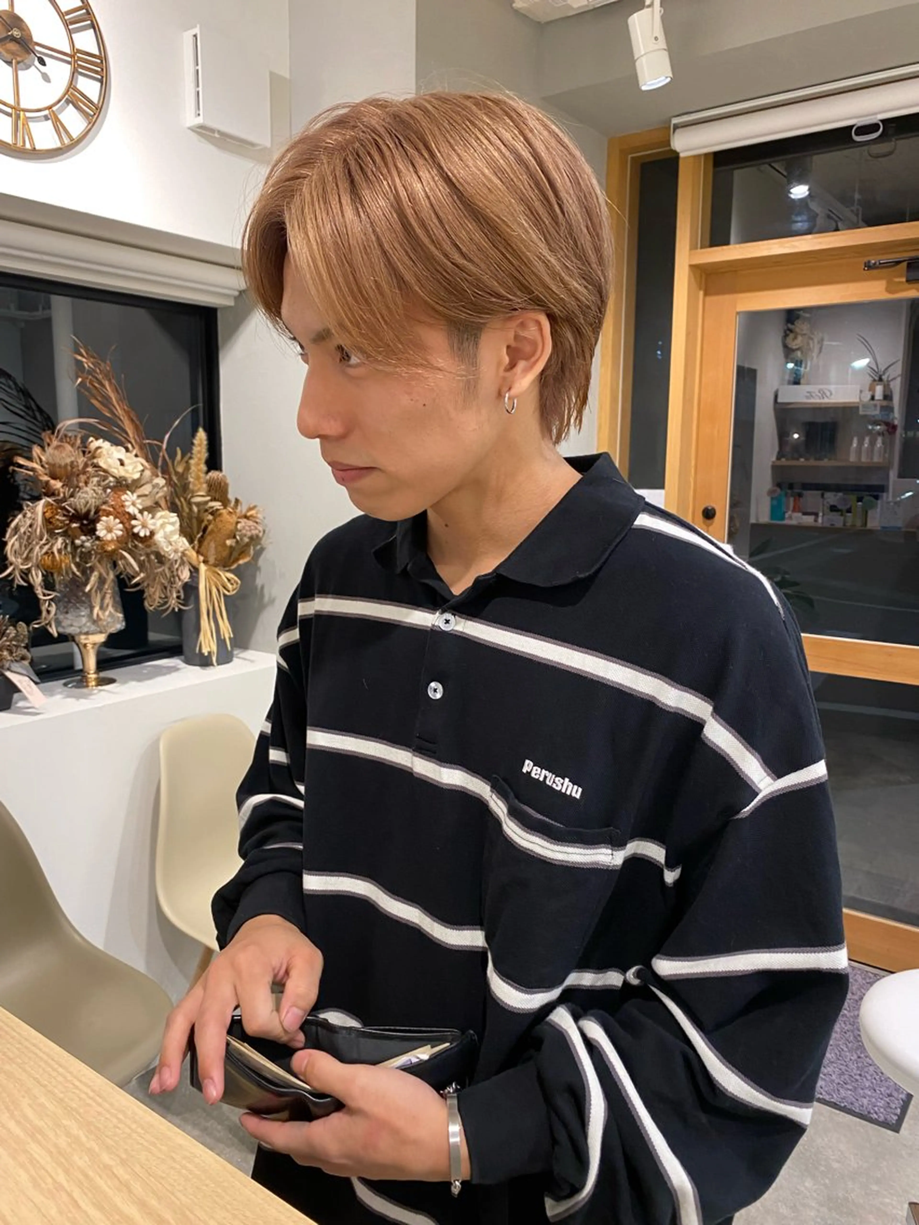 カラー メンズ akane/ 縮毛矯正/暖色のヘアスタイル