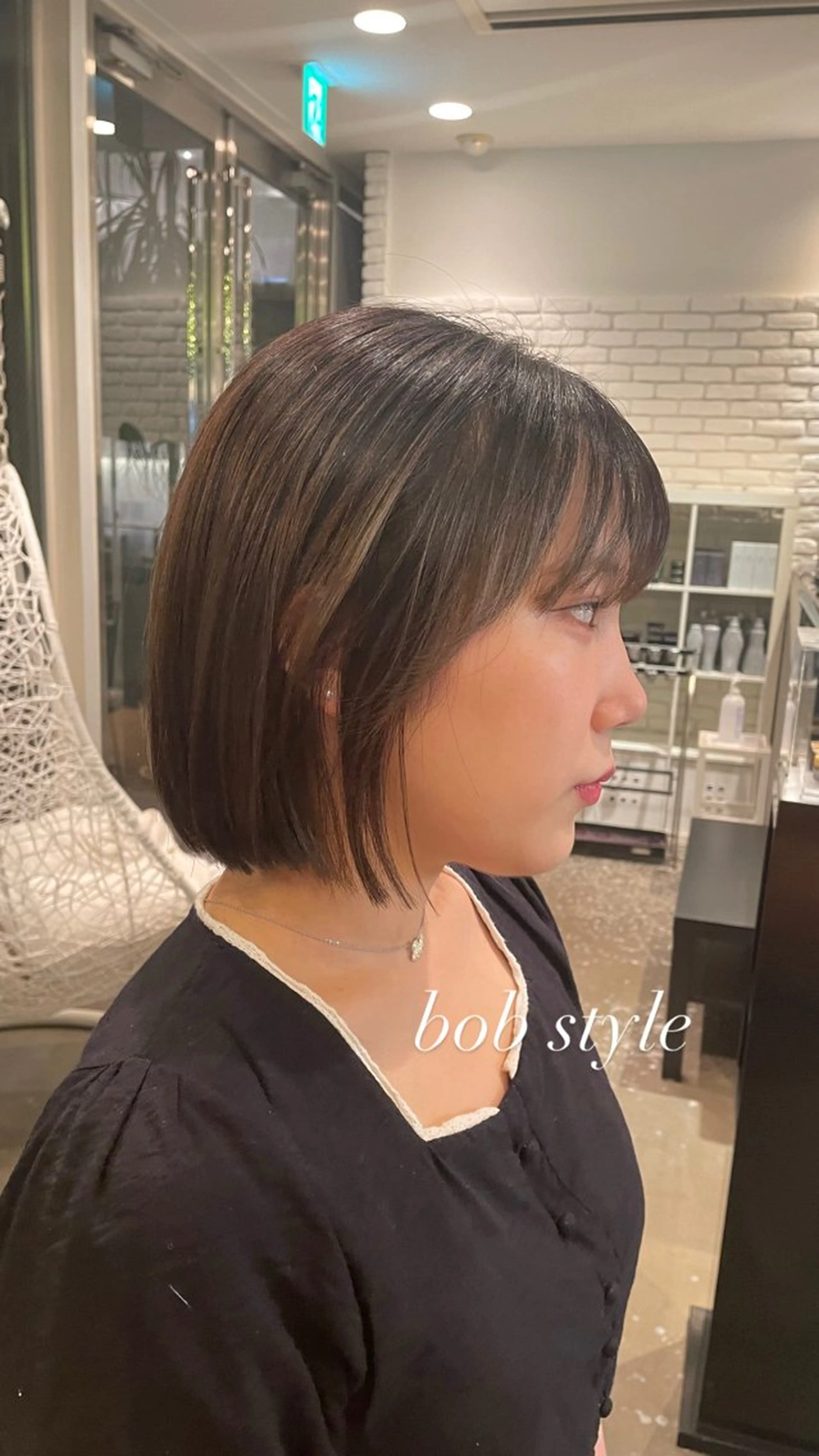 ショート 切りっぱなしボブ ボブ カット ヘアカラー トリートメント ヘアセット ♡レイヤー/ボブ 透明感/うらら♡のヘアスタイル