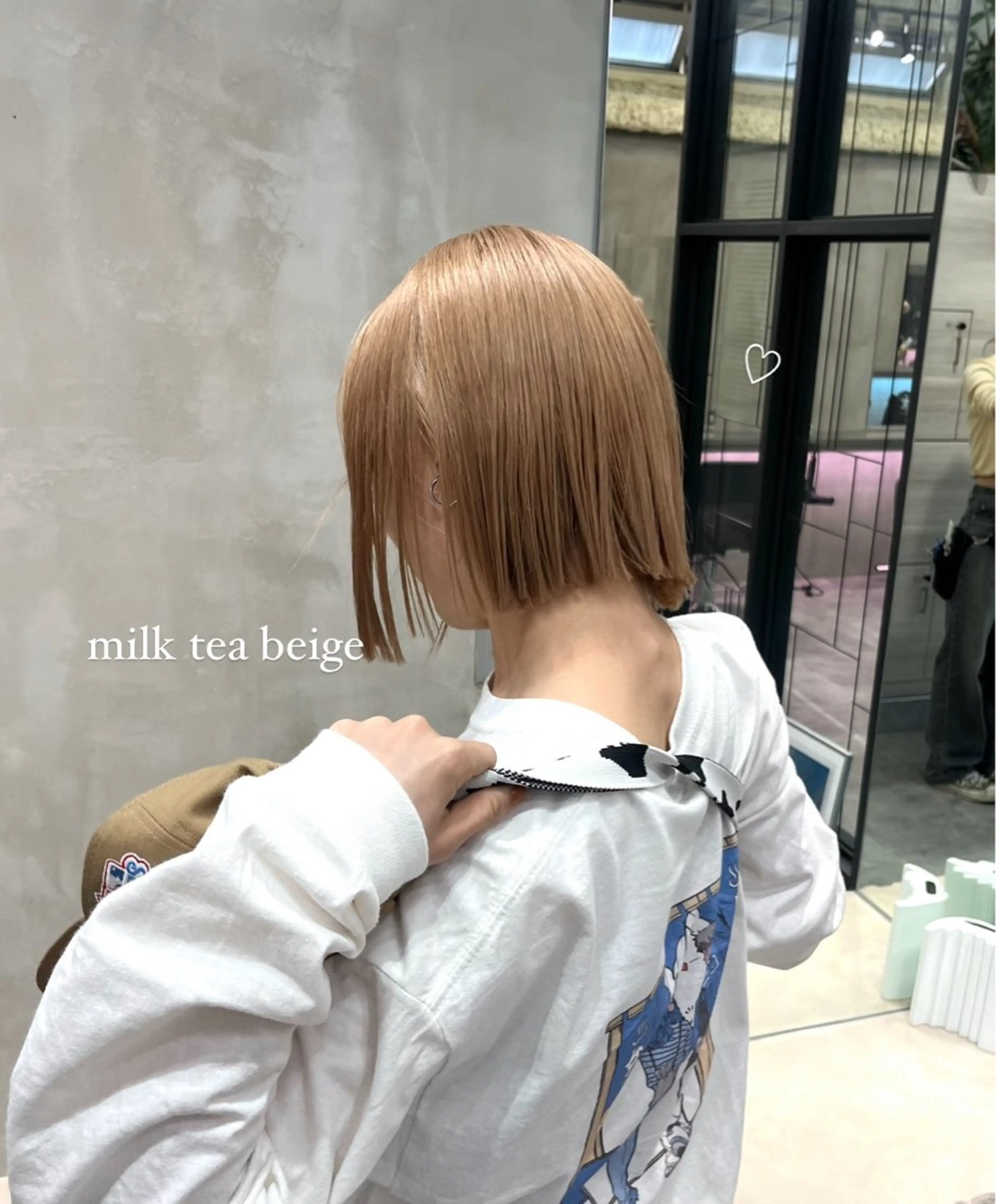 ミディアム カラー ブリーチ ケアブリーチ ナツミ/透明感カラー /酸性ストレートのヘアスタイル