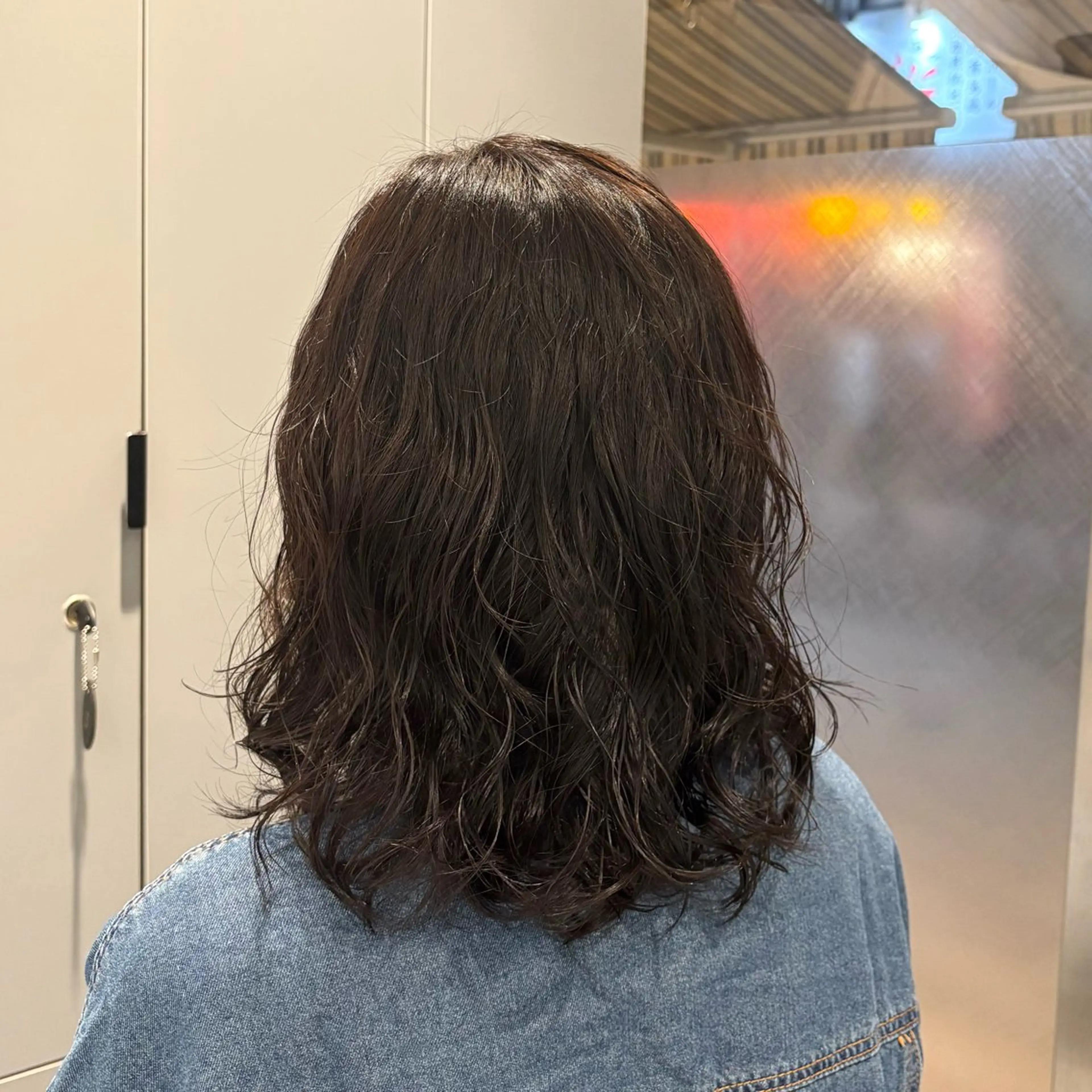 ミディアム パーマ パーマ 🌿‬natural color🌼チサのヘアスタイル