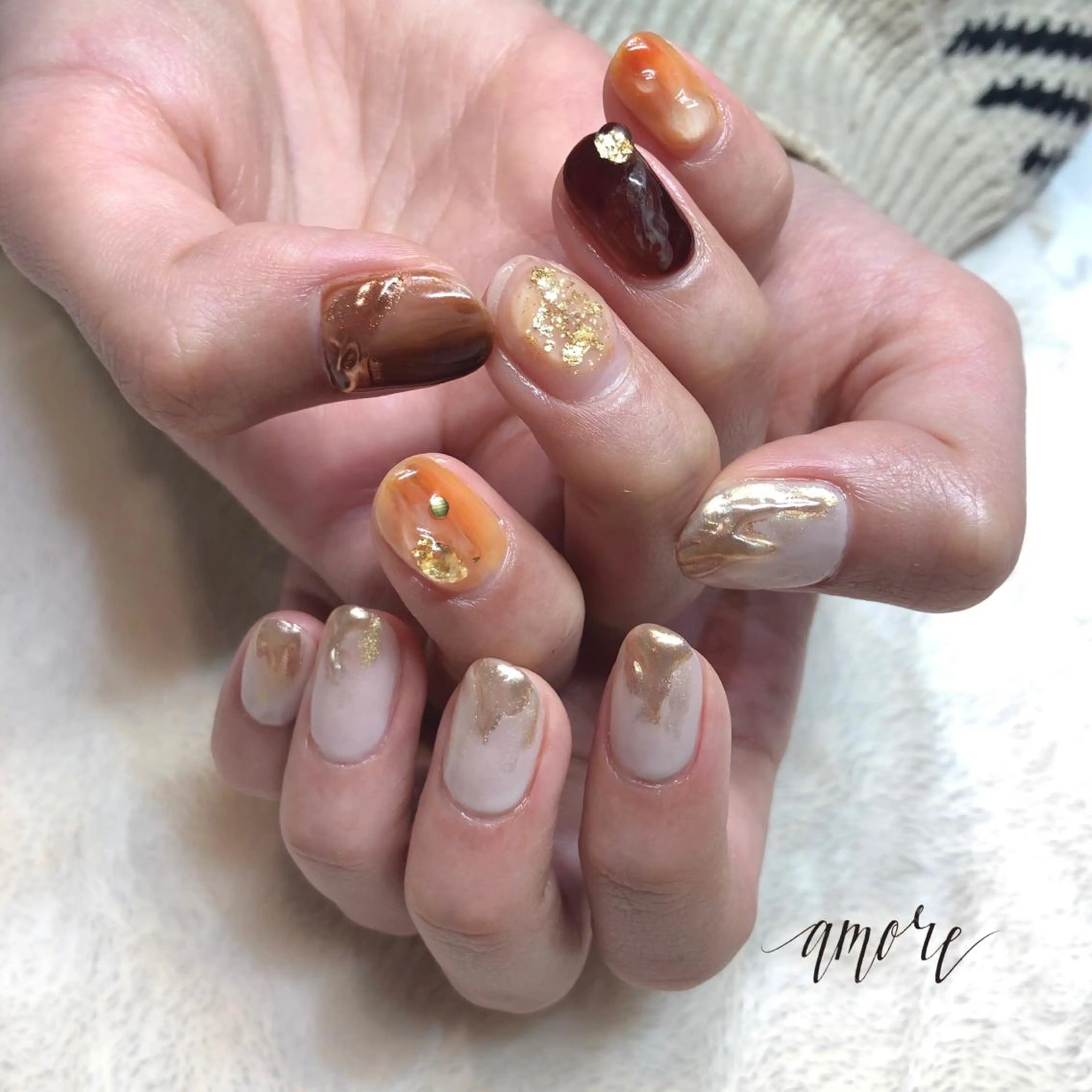 ネイル ジェルネイル ラメ(グリッター) ミラーネイル ニュアンスネイル You kyehwaのネイルデザイン