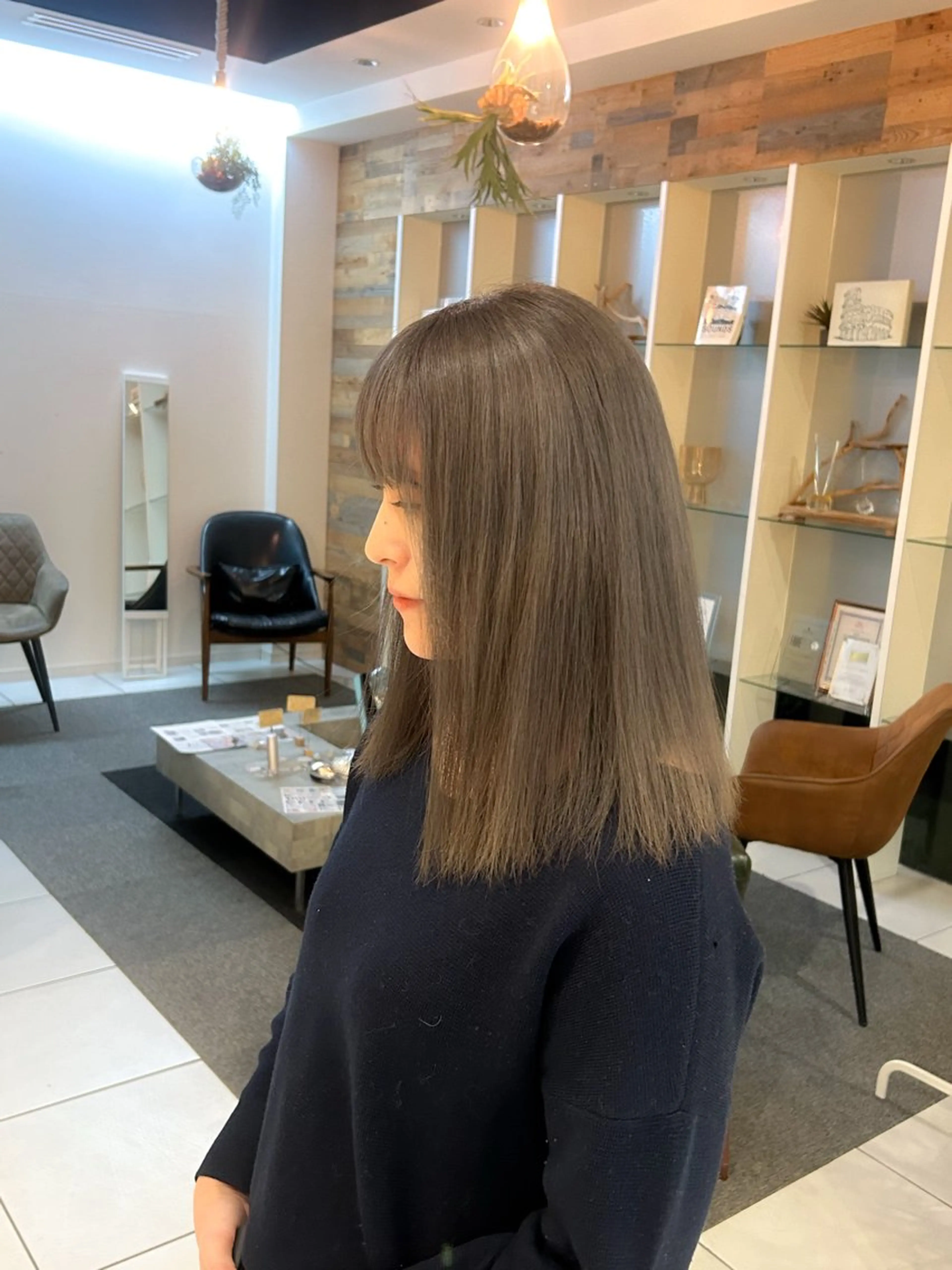 セミロング カラー ヘアカラー 髪質改善/ストレート パーマ長久手/ひかるのヘアスタイル