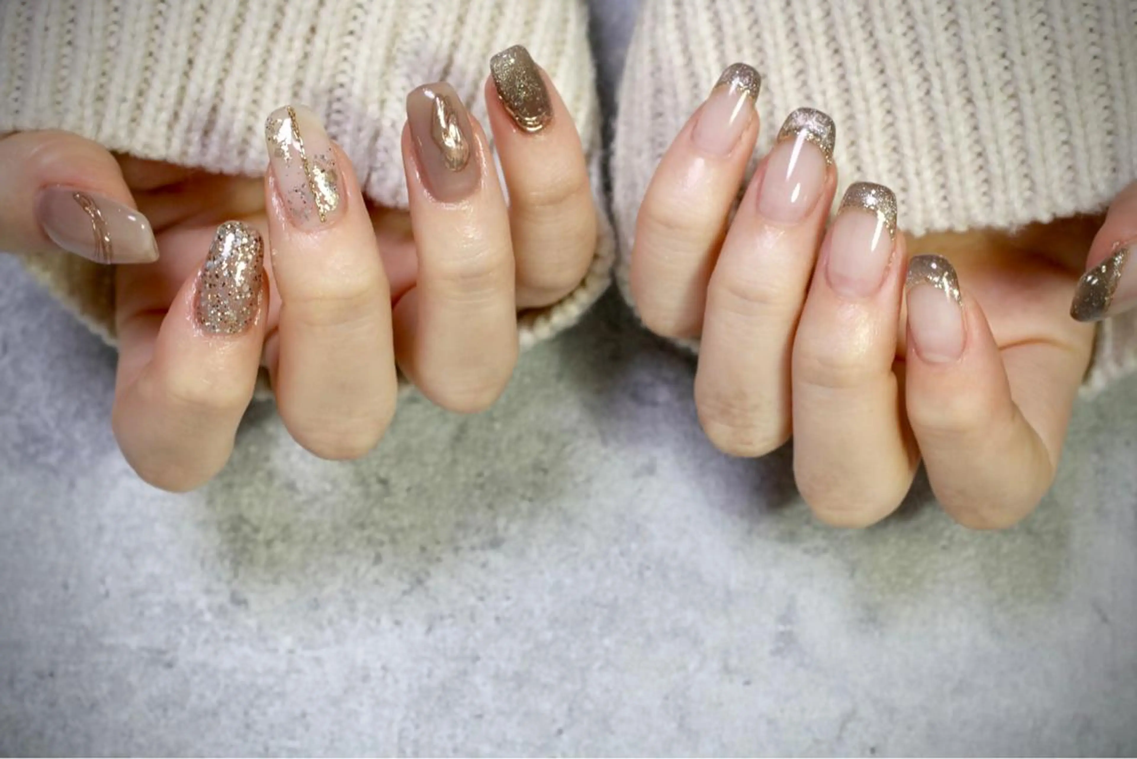 ネイル オーロラネイル カジュアル ジェルネイル ラメ(グリッター) マグネットネイル MH Nailのネイルデザイン