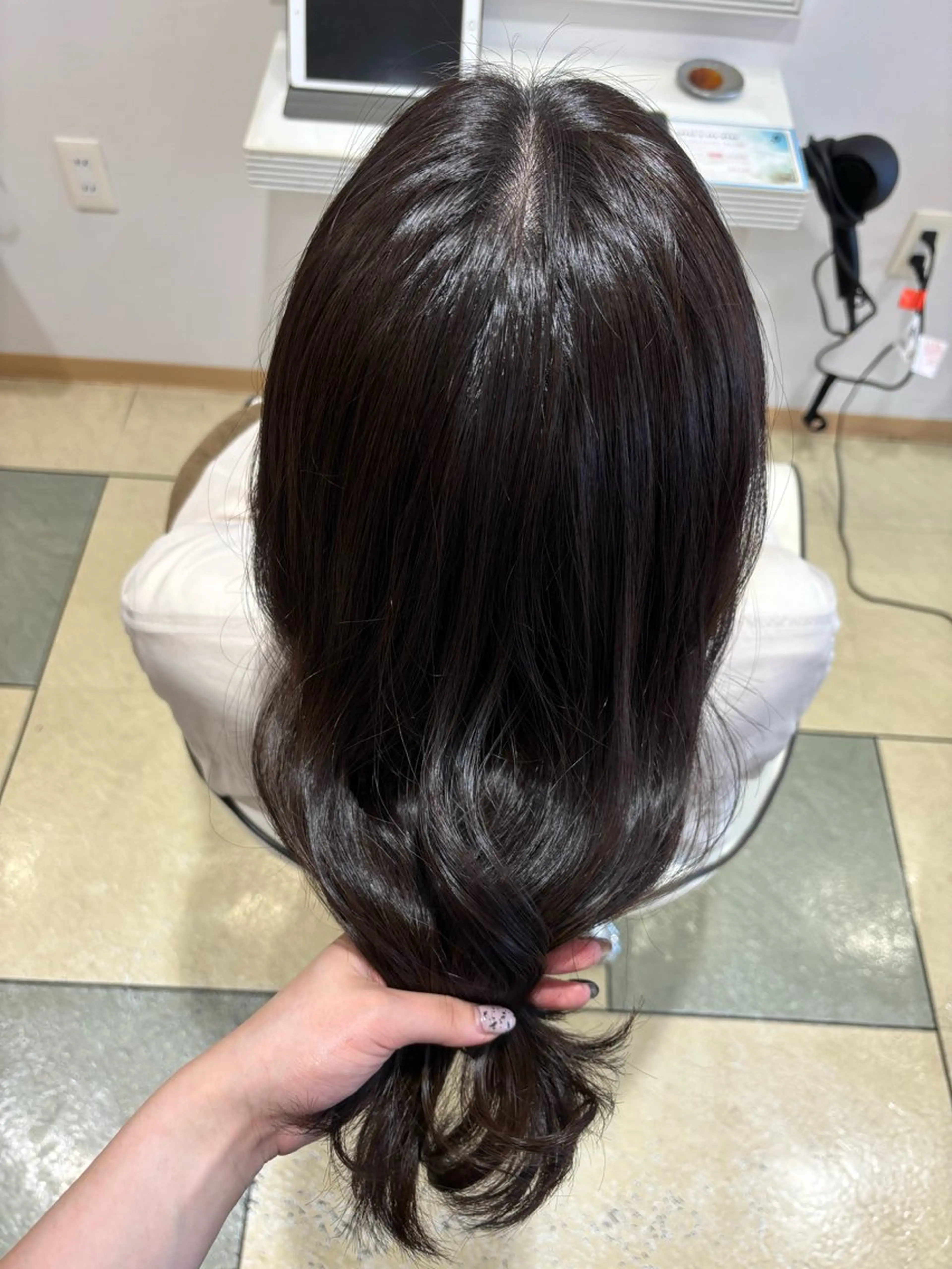 セミロング カラー 透明感カラー 透明感カラー/ くびれヘア/ユウユのヘアスタイル