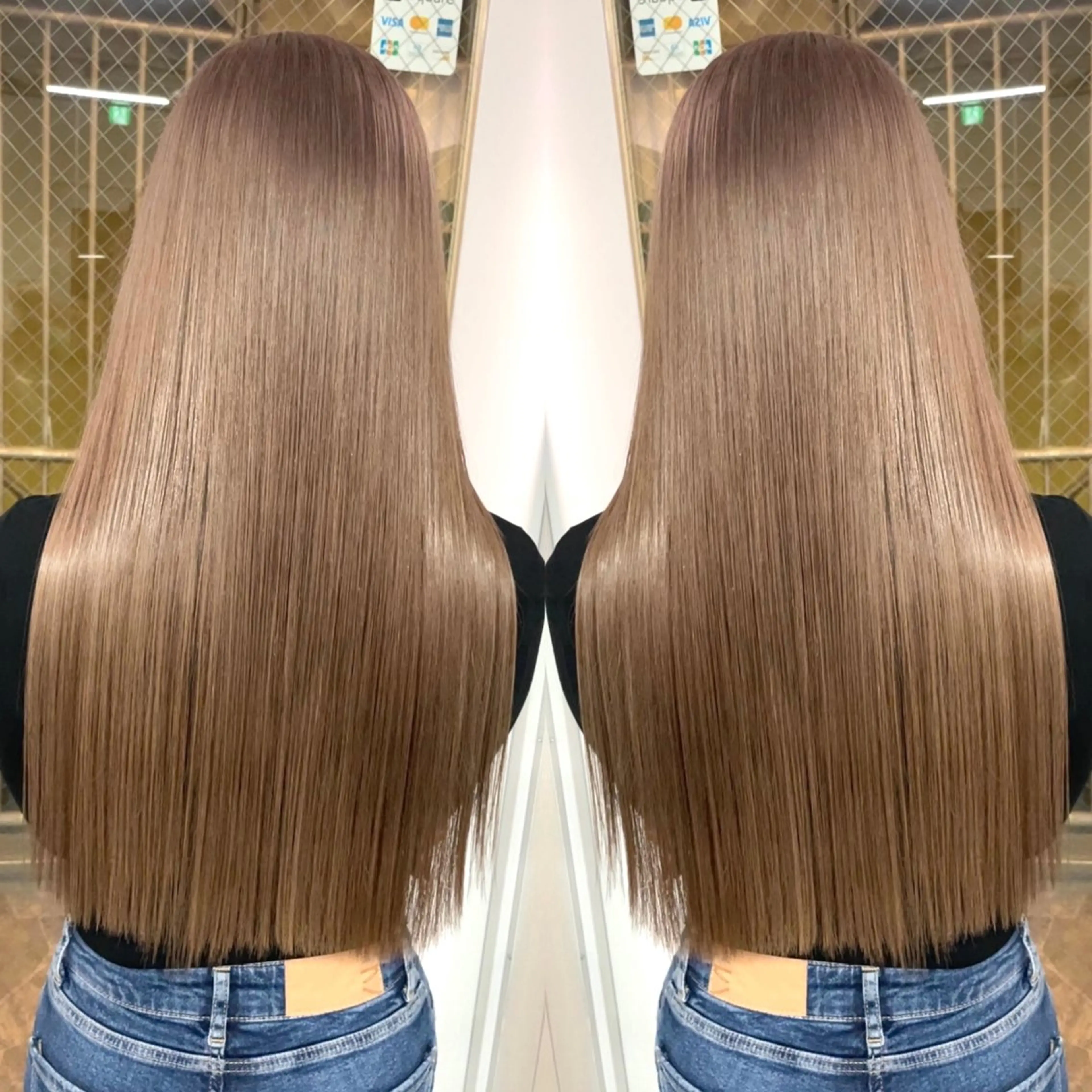 🩵本場スキルで新宿初上陸🩵ワンカラー＋【ミディアム向け】韓国エクステ(毛質持ち9​〜​12ヶ月)80本​〜​🌈✨の写真