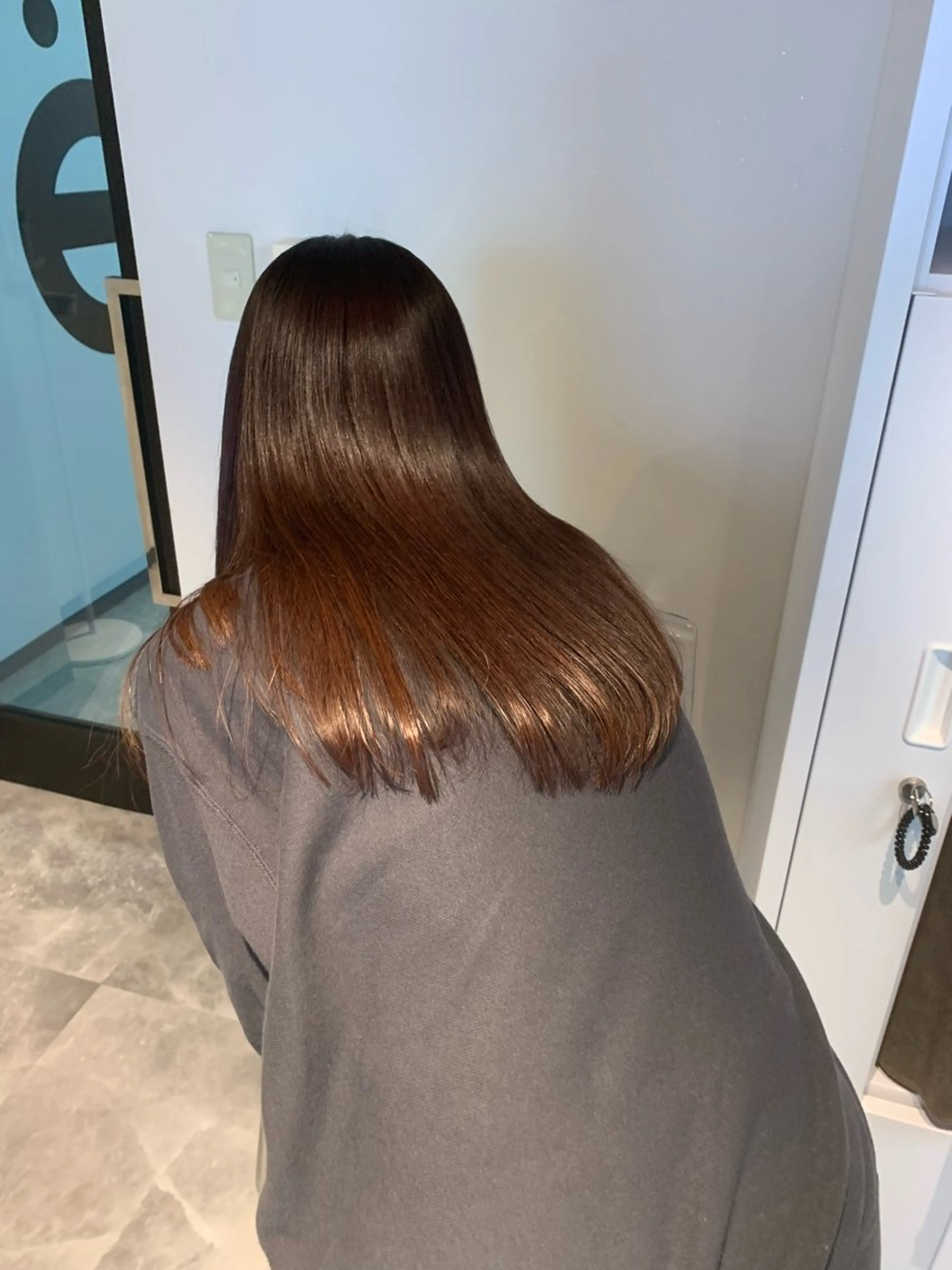 ロング カット 縮毛矯正 mirai/レイヤー ボブ/ショートのヘアスタイル