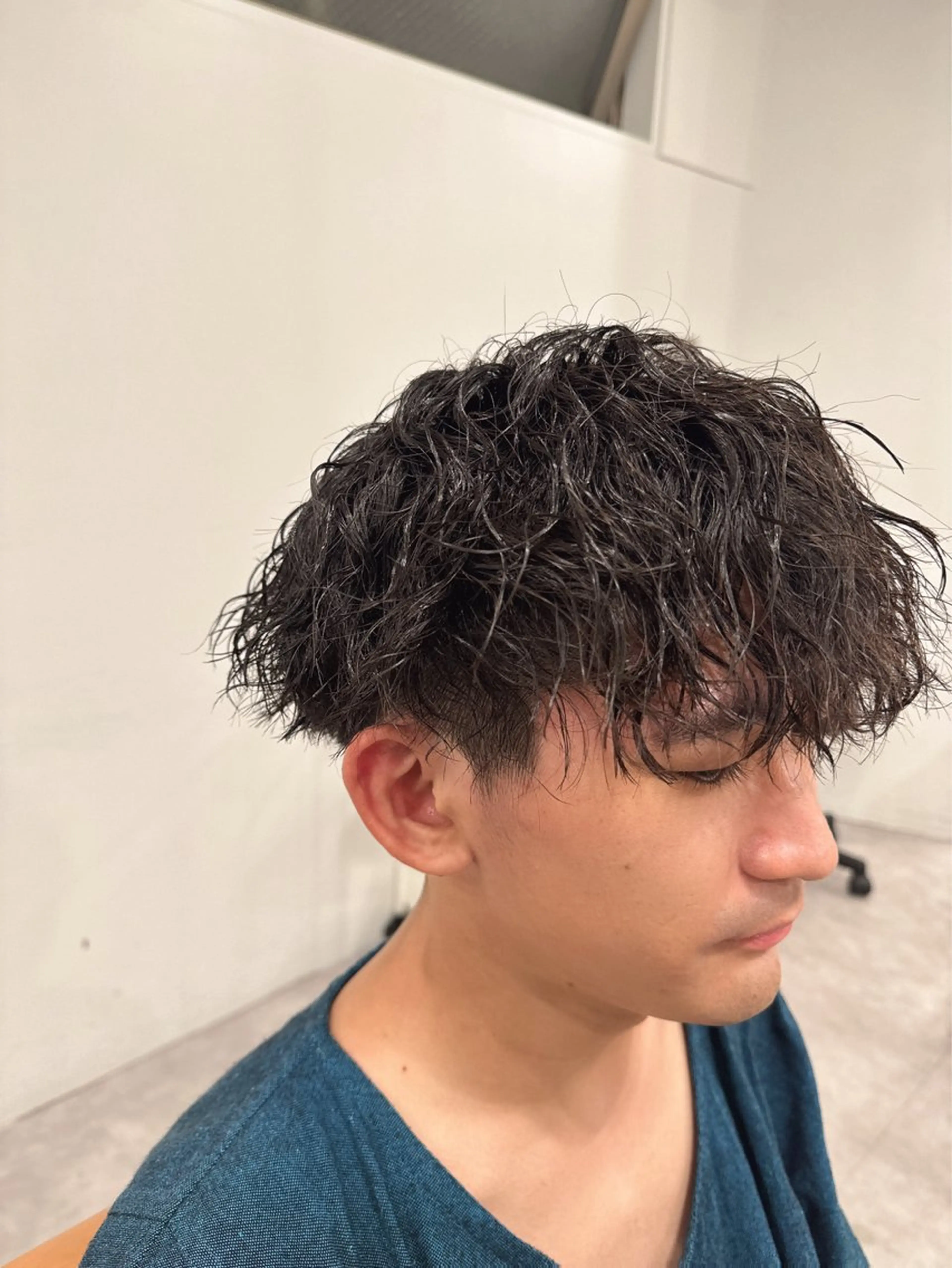 ショート パーマ メンズ メンズパーマ ツイストスパイラルパーマ スパイラルパーマ カット パーマ シアン　橋本店所属・SHIAN 橋本 Daikiのヘアスタイル