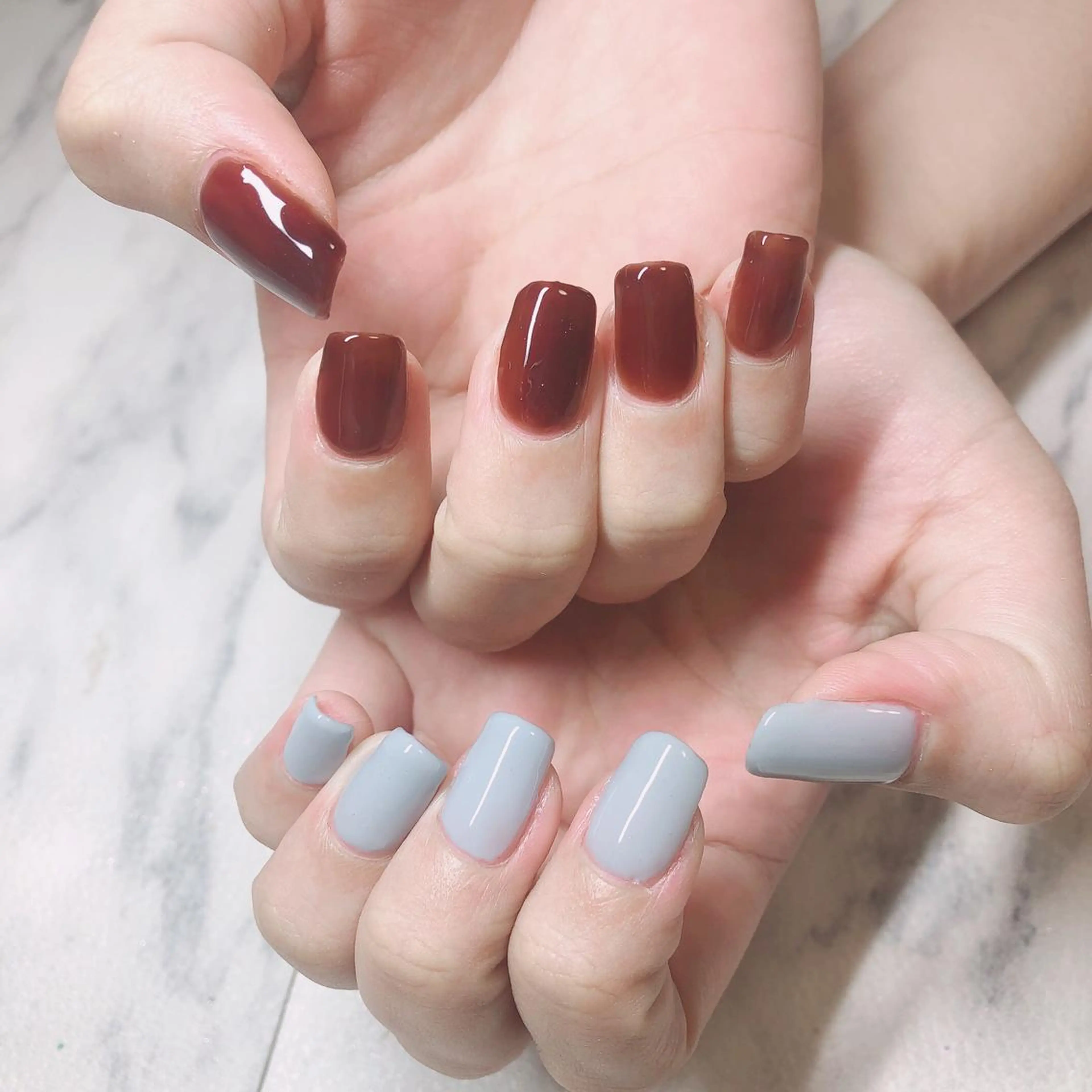 ネイル ワンカラーネイル 結城 怜菜のネイルデザイン