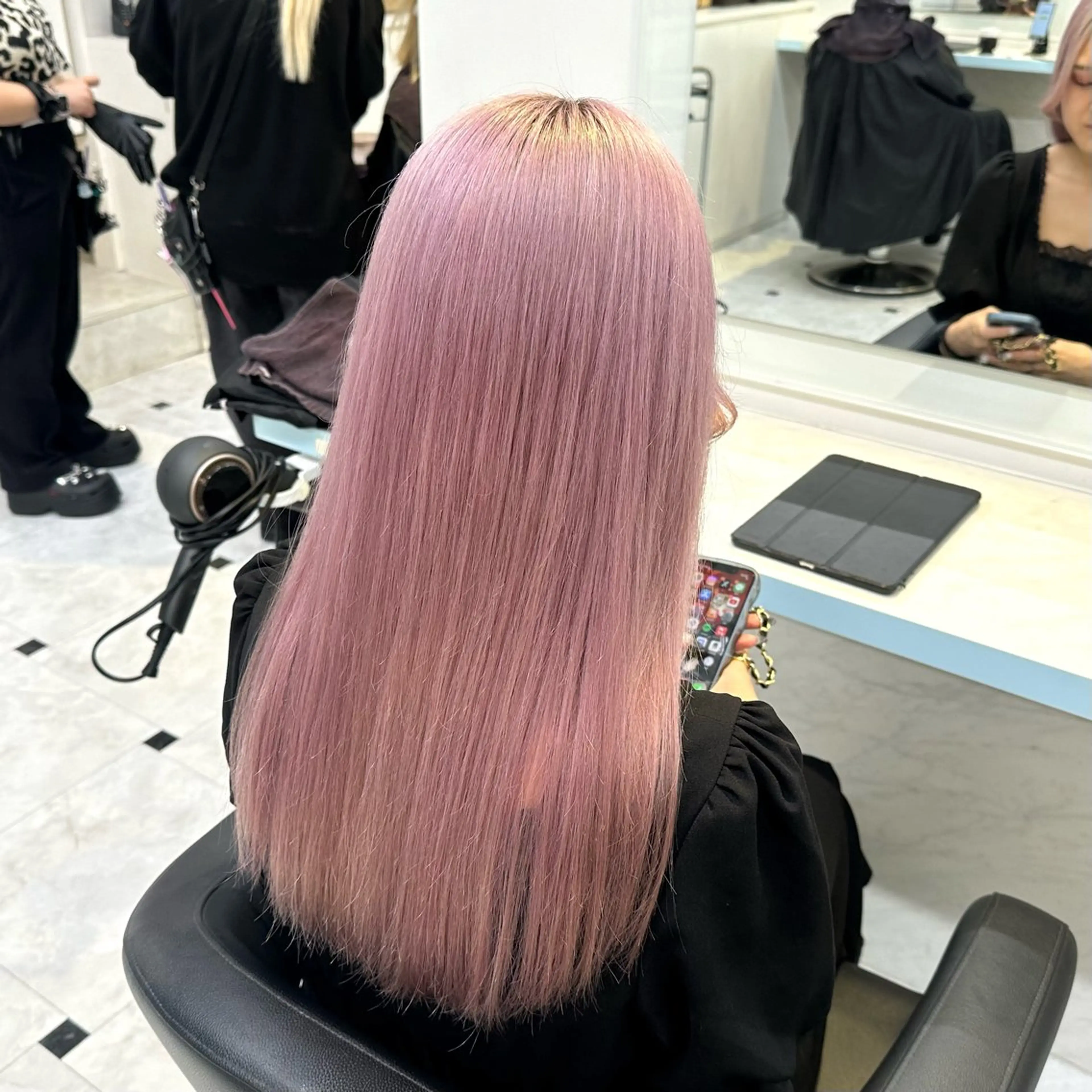 ロング カラー ヘアカラー トリートメント ヘッドスパ ヘアセット 暖色🩷透明感カラー ♡Maika♡のヘアスタイル