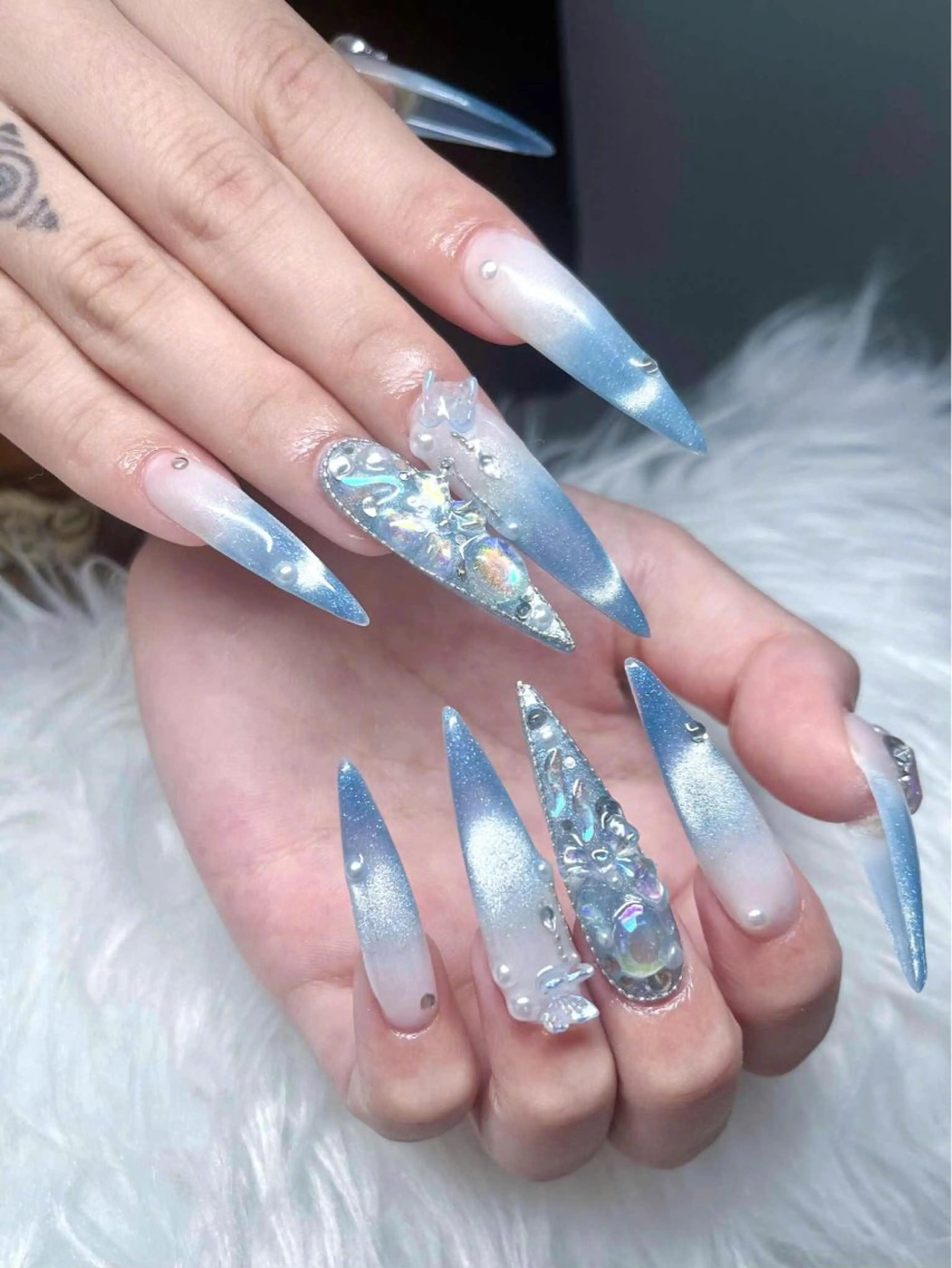 ネイル フレンチネイル ジェルネイル ハロウィン キラキラネイル 韓国ネイル ハンドネイル H.baby Nail Salonのネイルデザイン