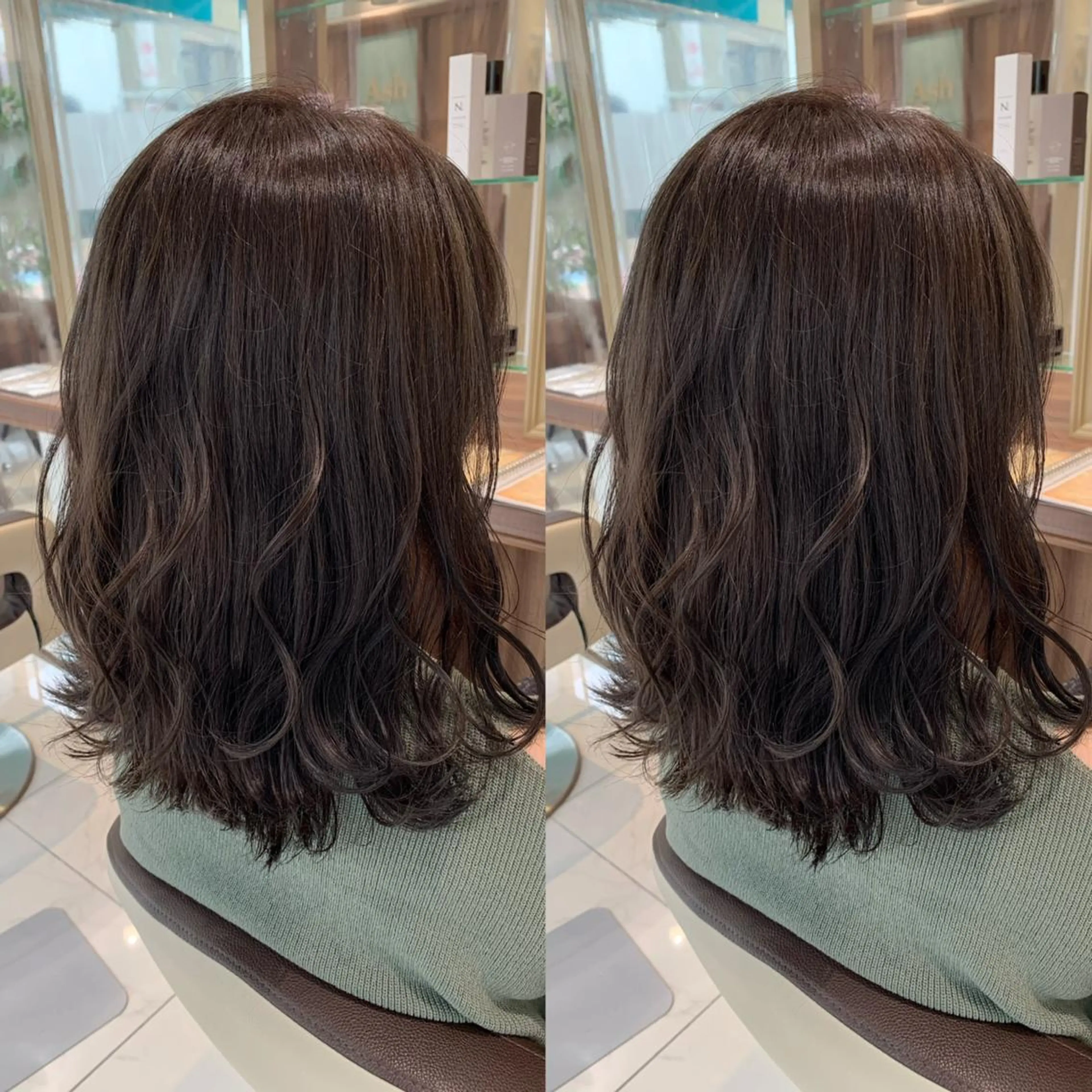 セミロング カラー ヘアアレンジ ブラウンカラー 盛れる韓国ヘア♡ 🌻鈴木花🌈のヘアスタイル