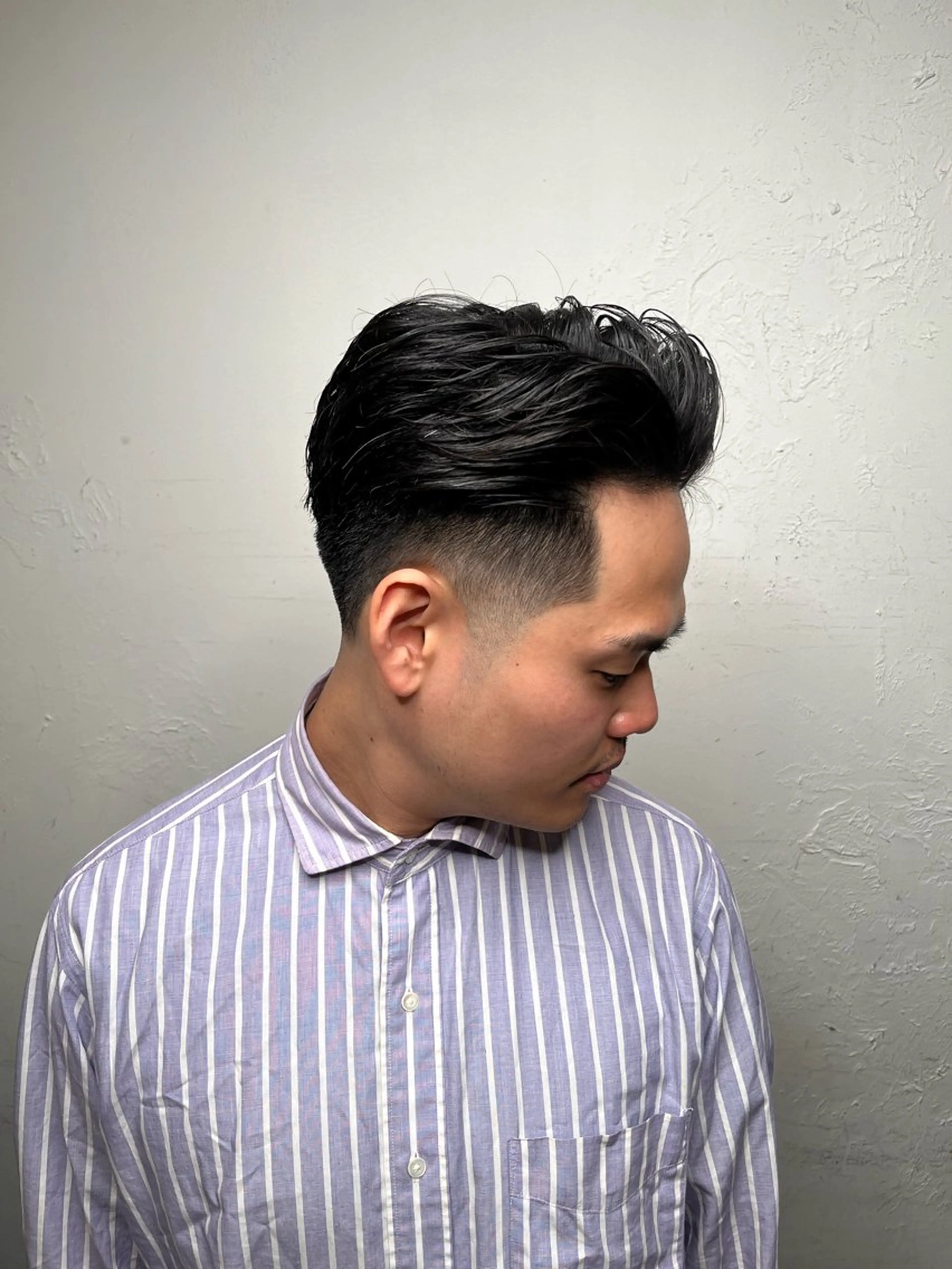 ショート メンズ センターパート ダウンパーマ フェードカット メンズハイライト メンズパーマ カット トリートメント 💈メンズ特化💈 TASUKUのヘアスタイル