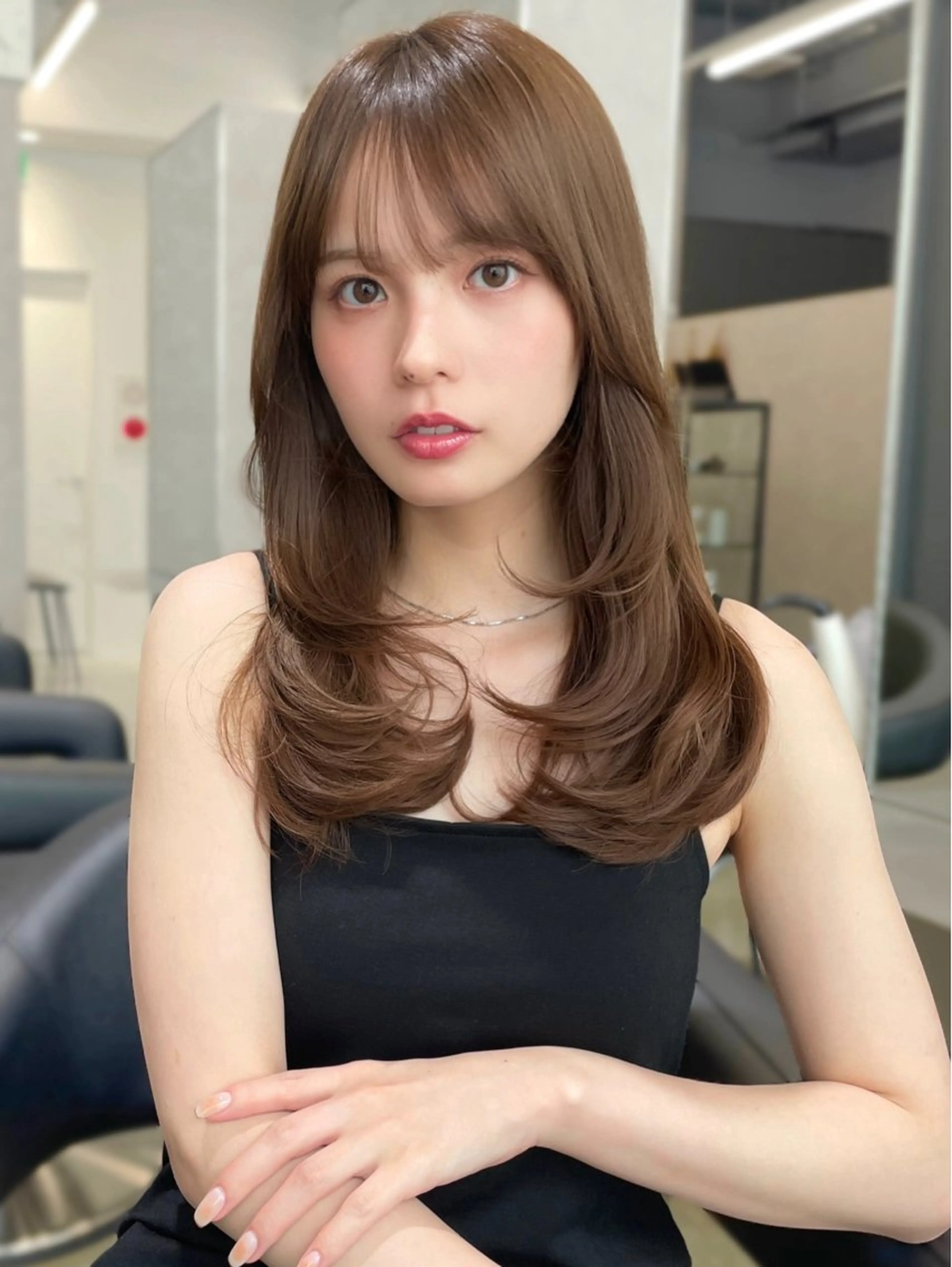 セミロング レイヤーカット 🌿レイヤー赤み消し 🌿西村拓也のヘアスタイル