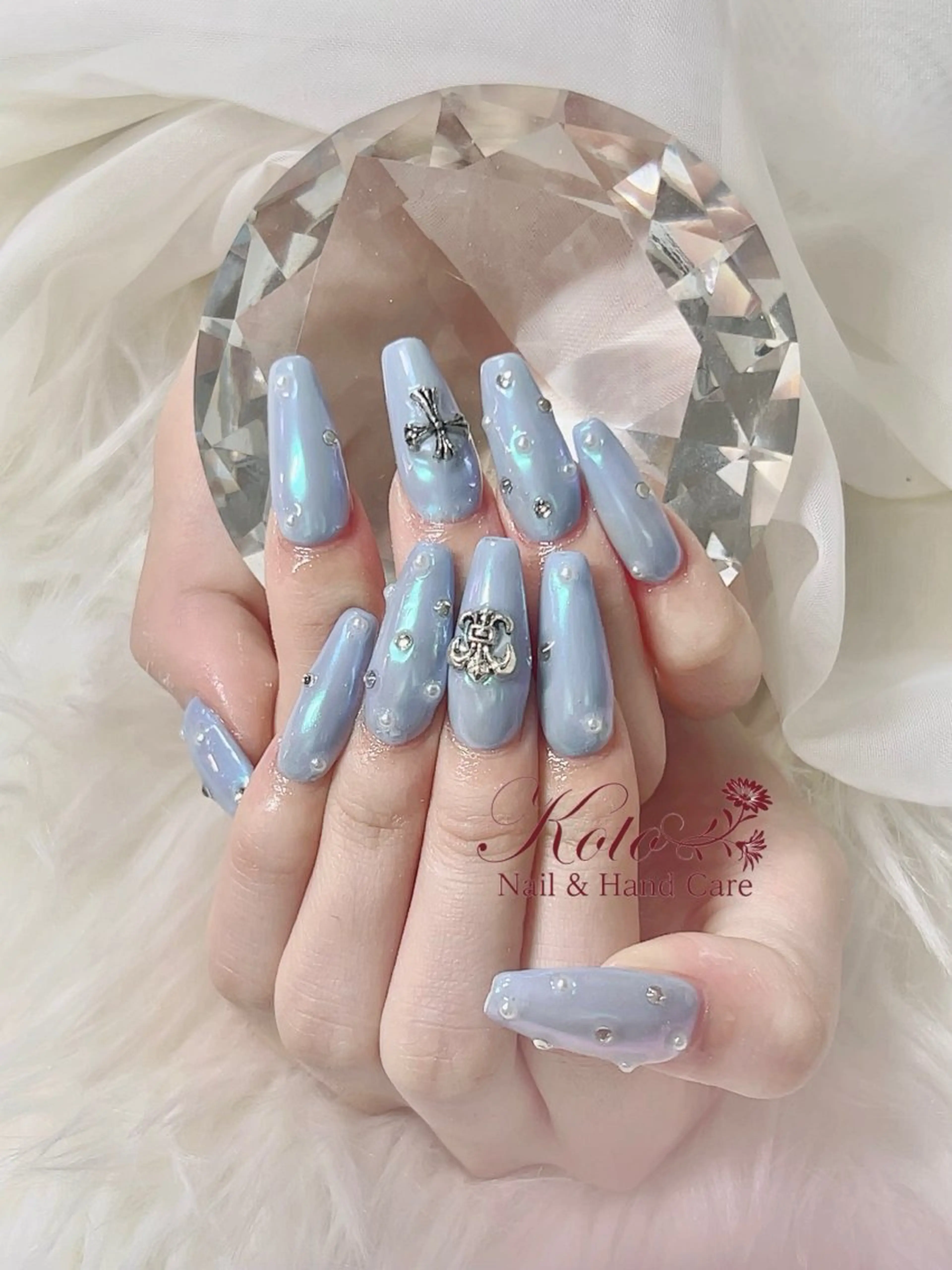 ネイル オーロラネイル 長さ出し ジェルネイル 持ち込み ニュアンスネイル ハンドネイル Nail Salon KOTOのネイルデザイン