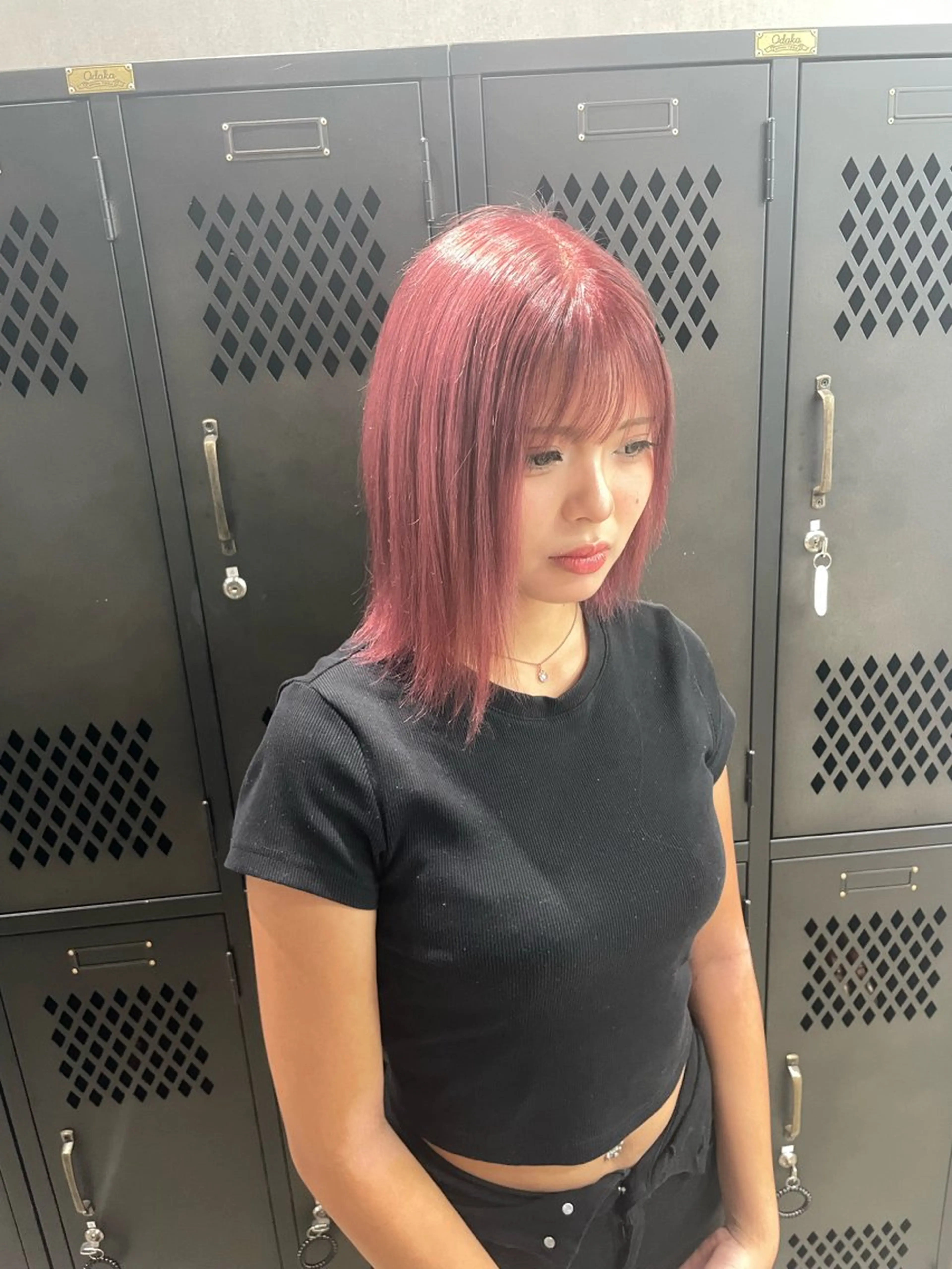 ミディアム カラー ピンクカラー ヘアカラー ブレンバイドット所属・ニュアンスカラー/ 🫧レミ(坊主)のヘアスタイル