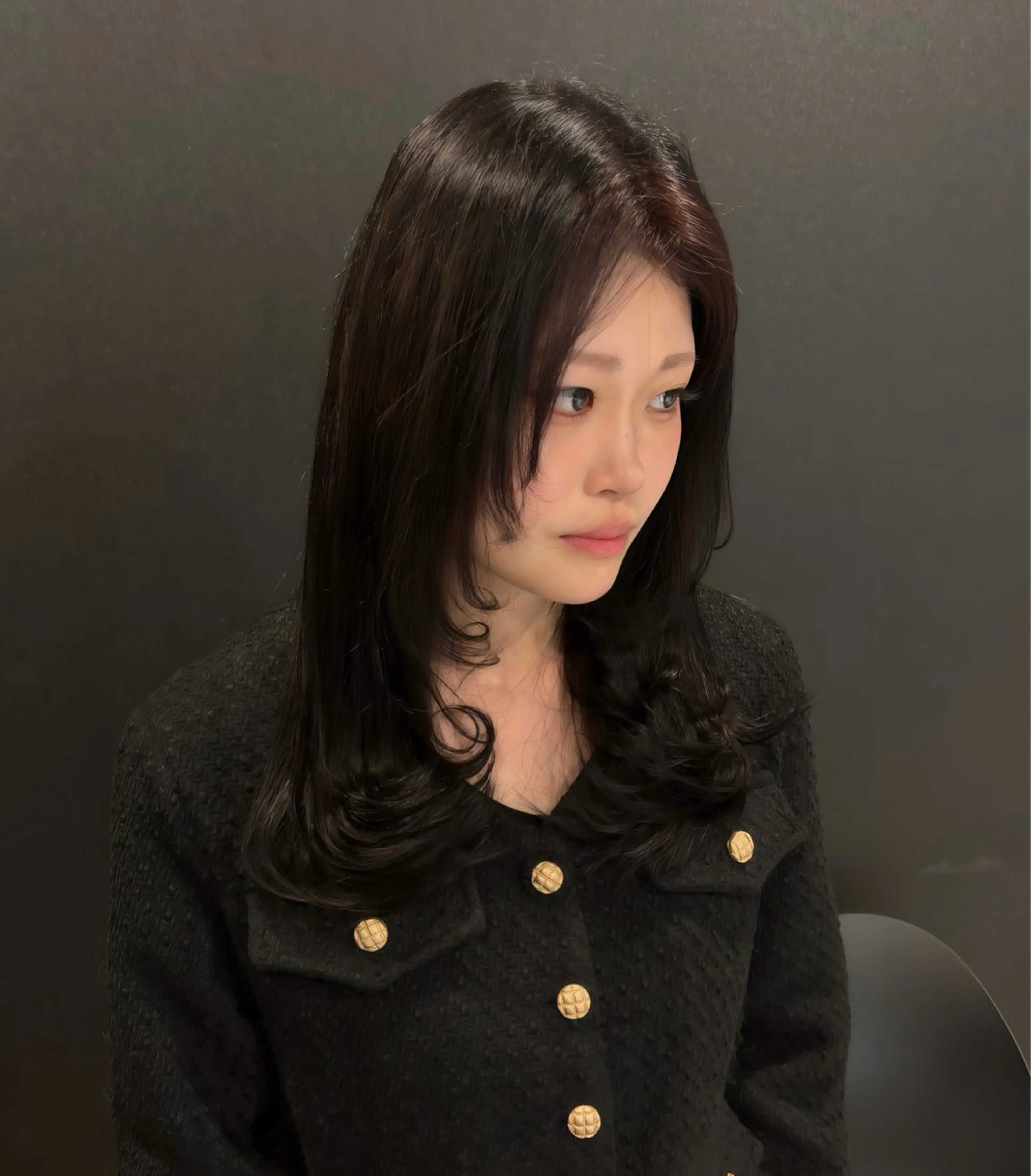 ロング カラー ブリーチ ブラウンカラー ダブルカラー ナチュラルブラウン ヘアカラー Le Coeur 喜多町店/三田のヘアスタイル