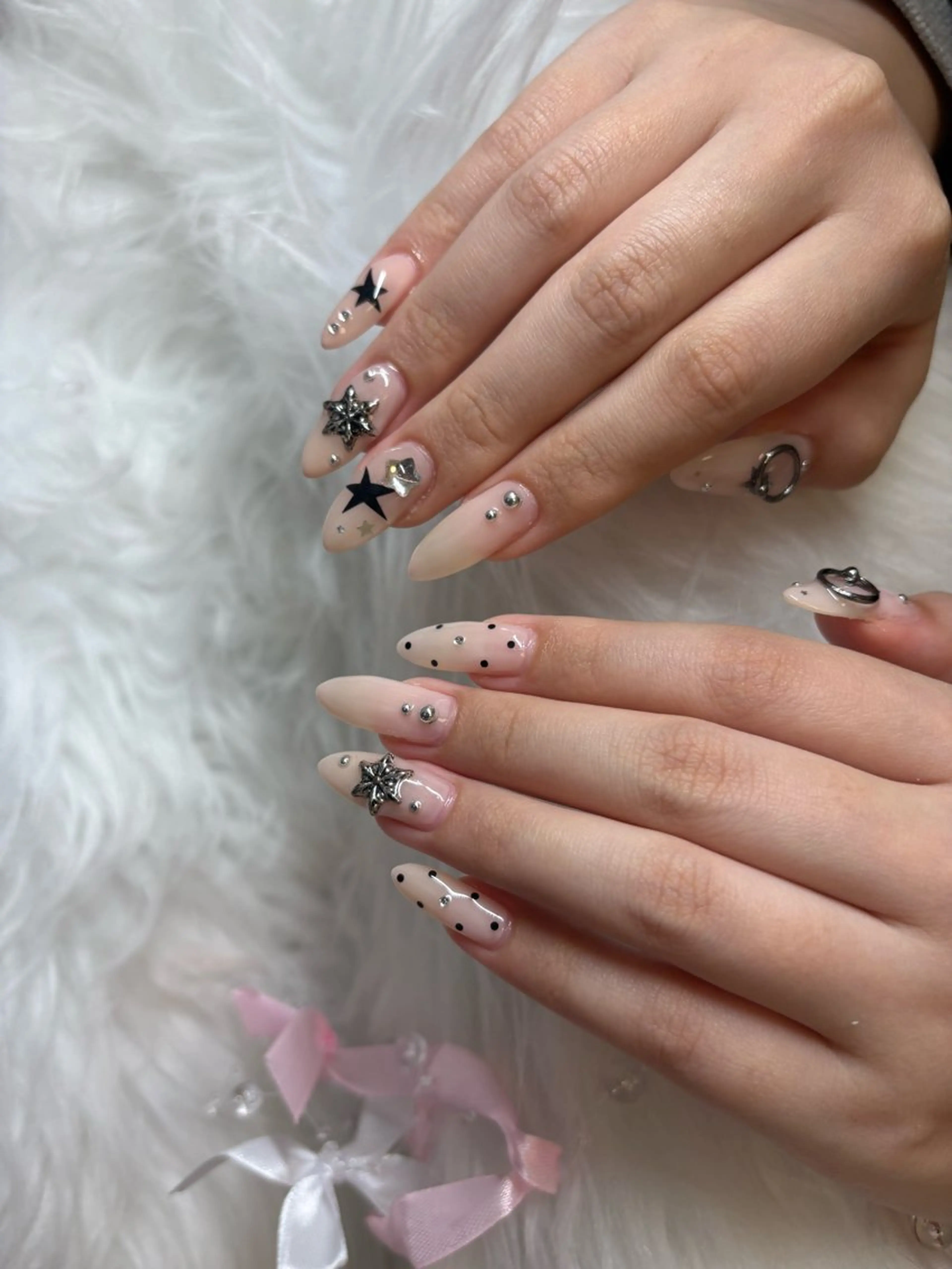 ネイル 長さ出し ロングネイル 持ち込み 春ネイル ハンドネイル Vante梅田店所属・vante_aimi .パラジェル取扱店のネイルデザイン