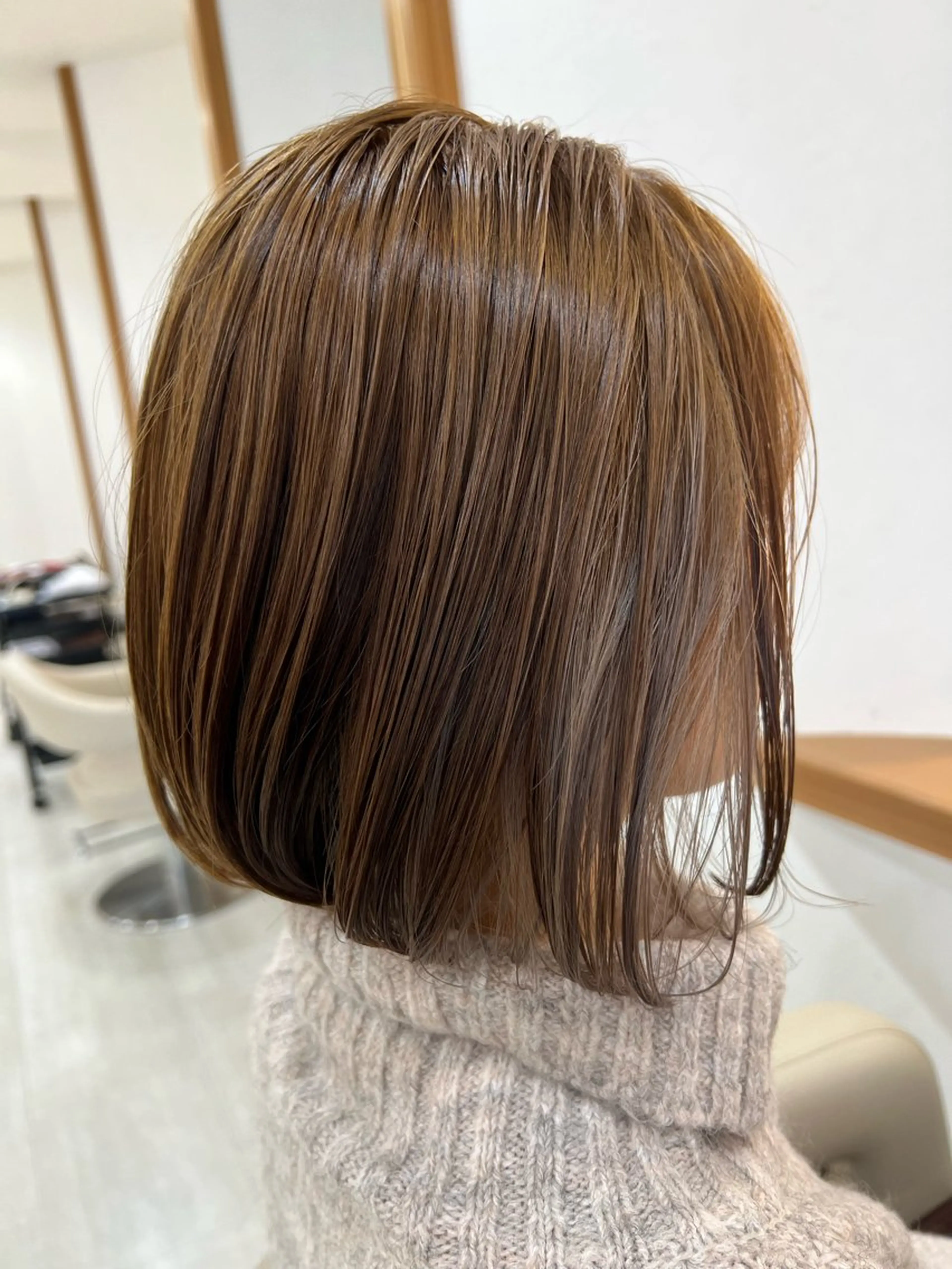 ミディアム ボブ カット ヘアカラー ✨ナチュラル✨ 佐藤隆志のヘアスタイル