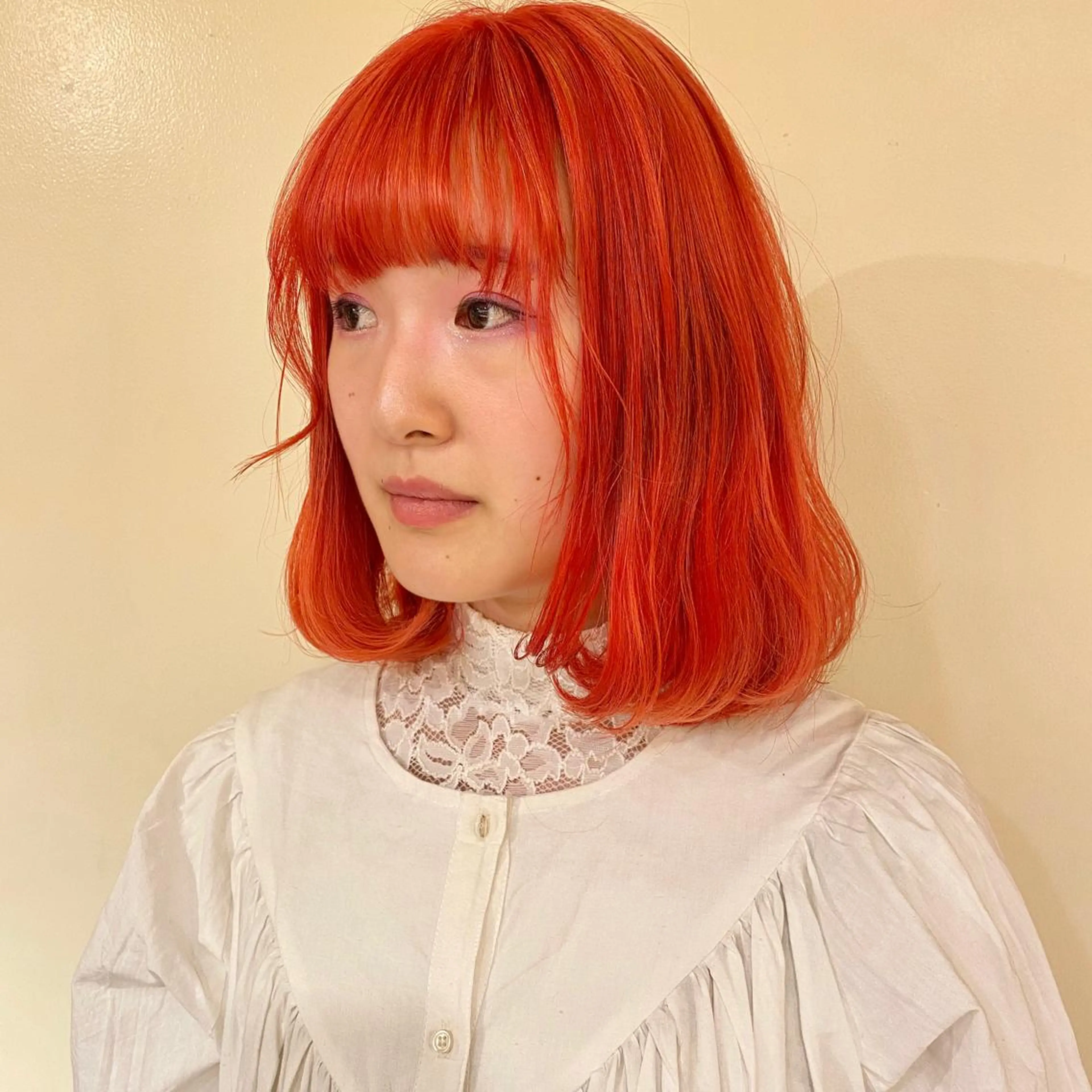 ミディアム カラー ブリーチ カット ヘアカラー コマツリサ ROCCO eastのヘアスタイル