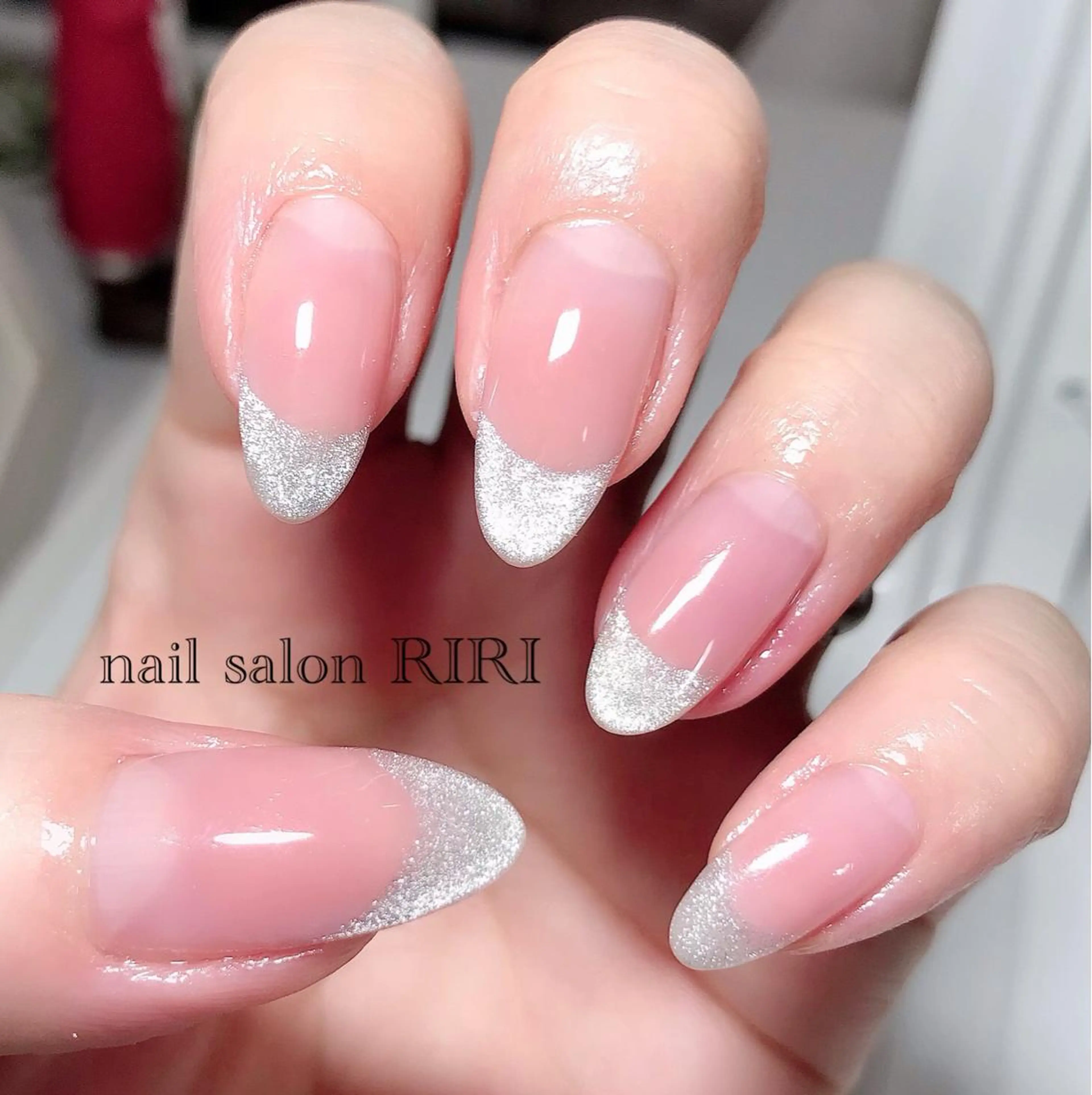ネイル フレンチネイル マグネットネイル マグネットフレンチ private  nail  salon RIRI所属・RIRI リリのネイルデザイン