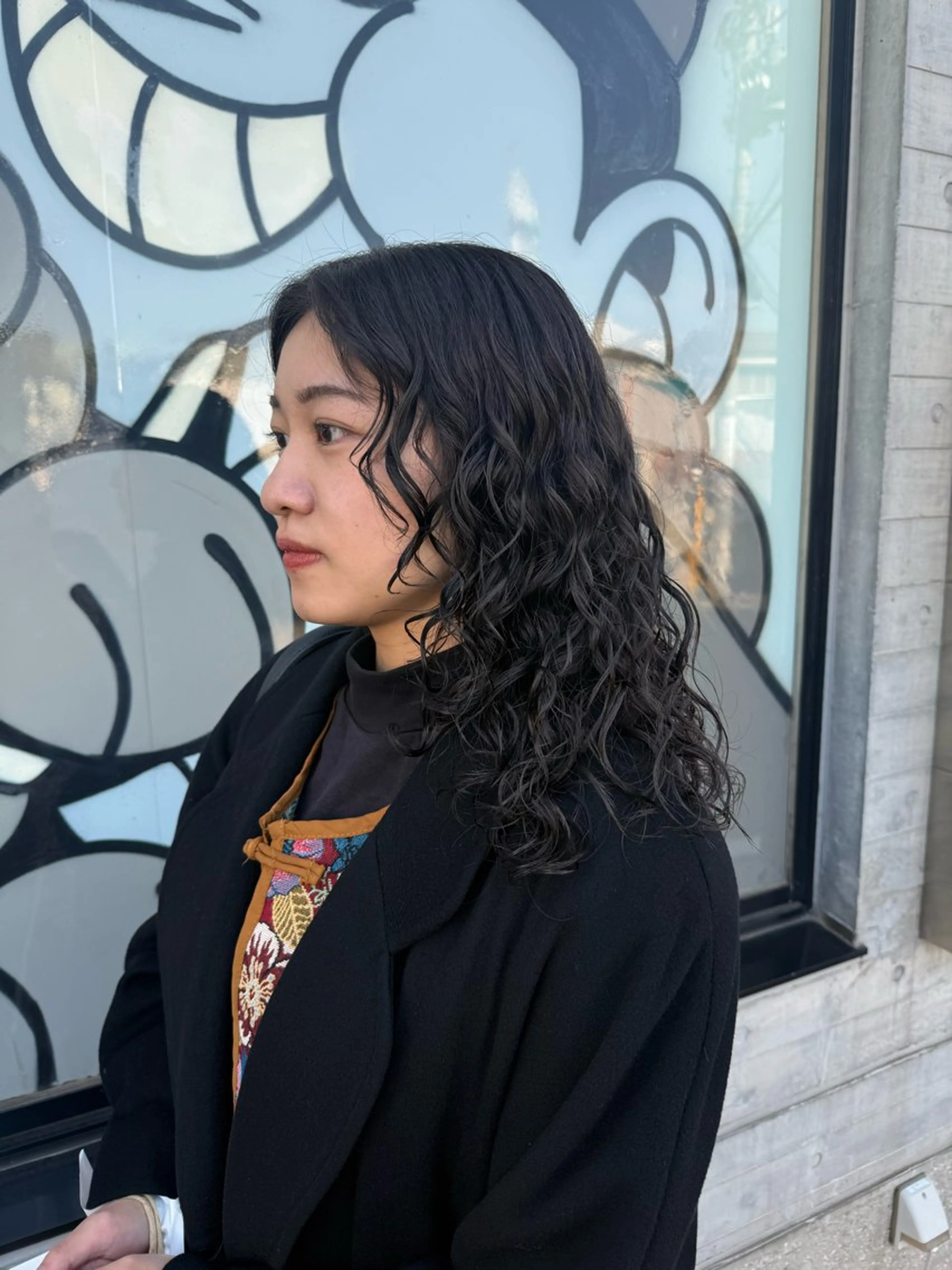 セミロング カット パーマ トリートメント デジタルパーマ/ ウェーブパーマ/神野のヘアスタイル