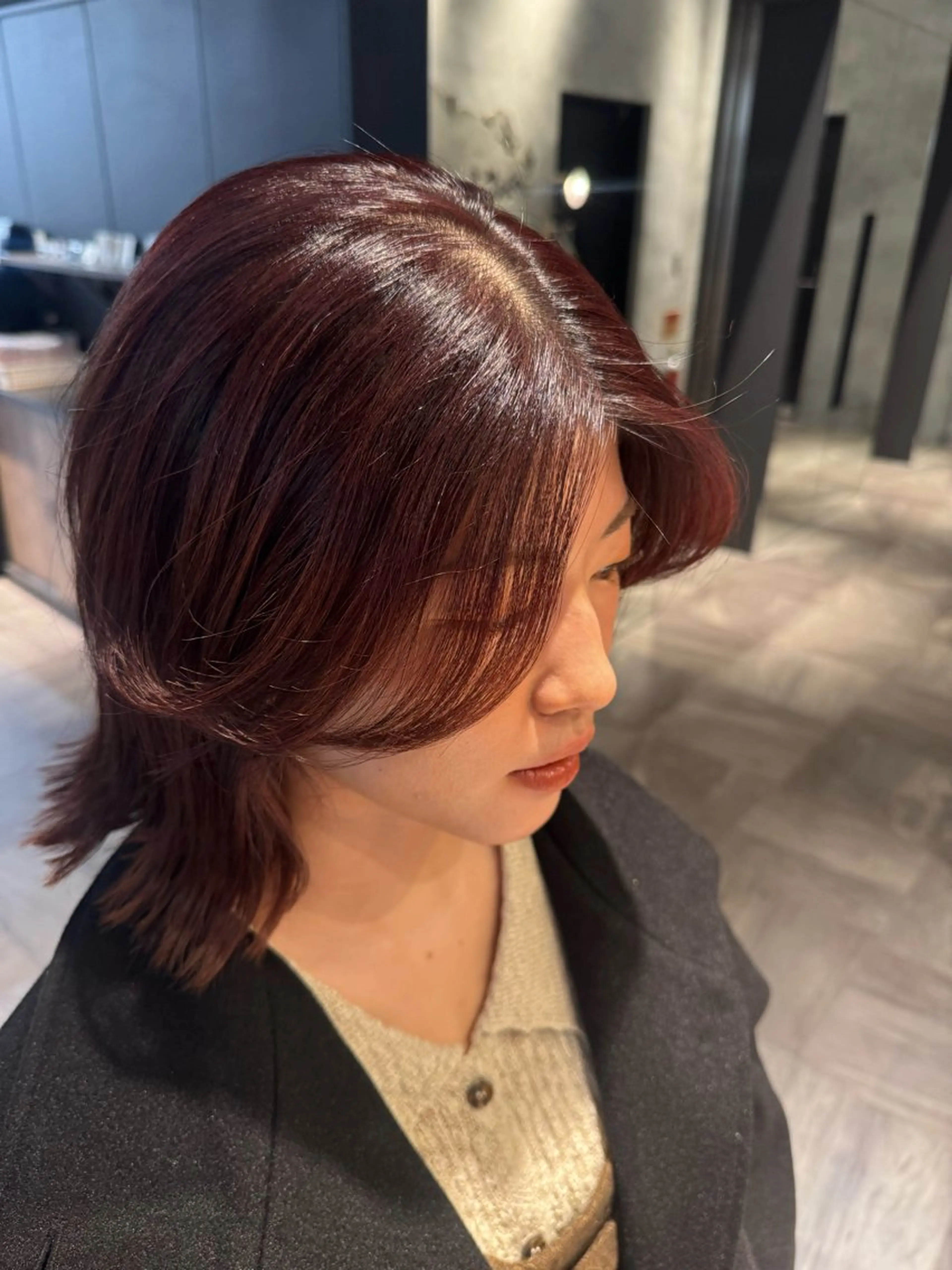 ミディアム オレンジブラウン トリートメント カット ヘアカラー トリートメント ツヤ感／似合わせ カラー🌿yuiのヘアスタイル