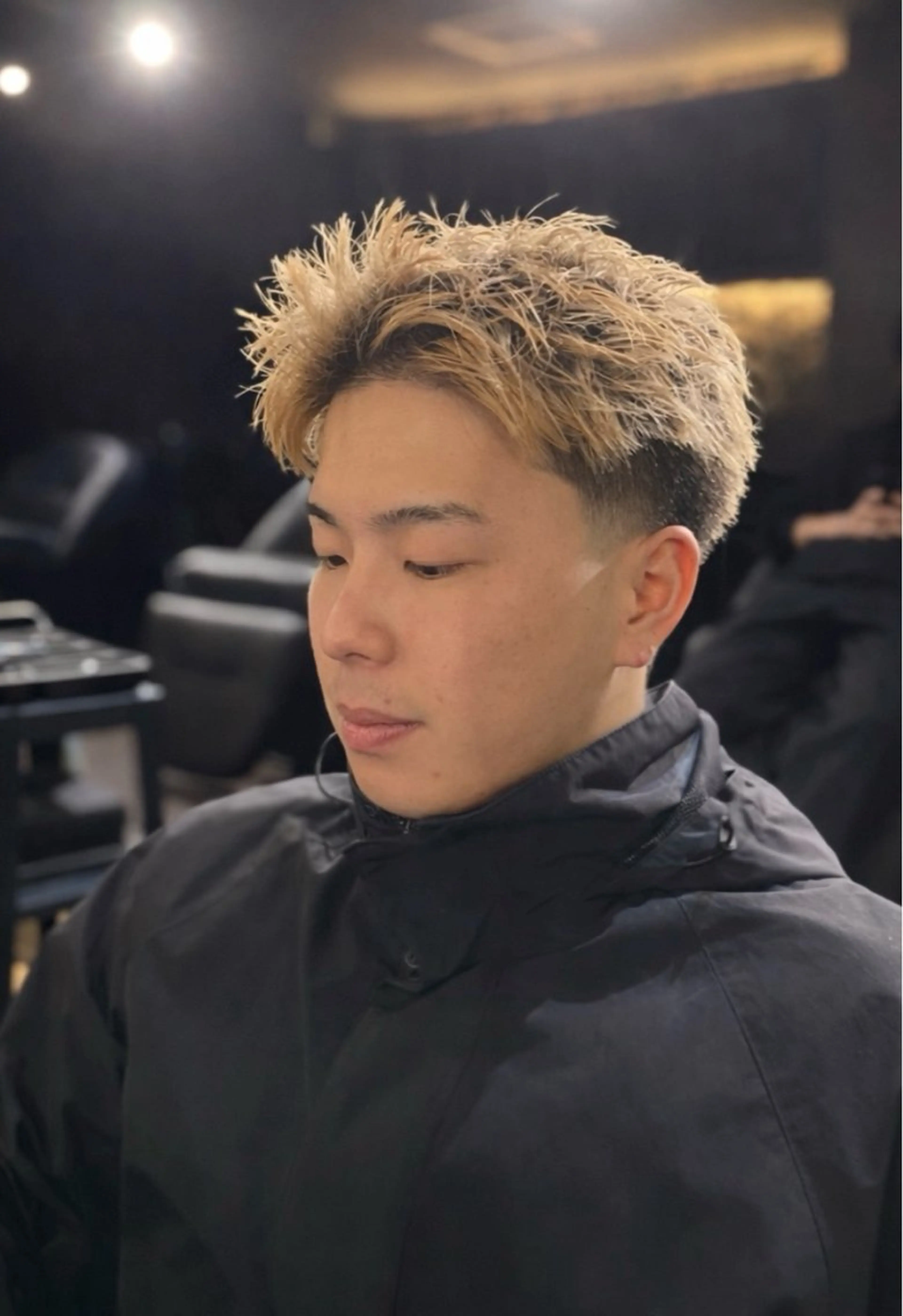 ショート メンズ フェードカット メンズパーマ スパイキーショート ショートヘア 齋木 陽輝のヘアスタイル