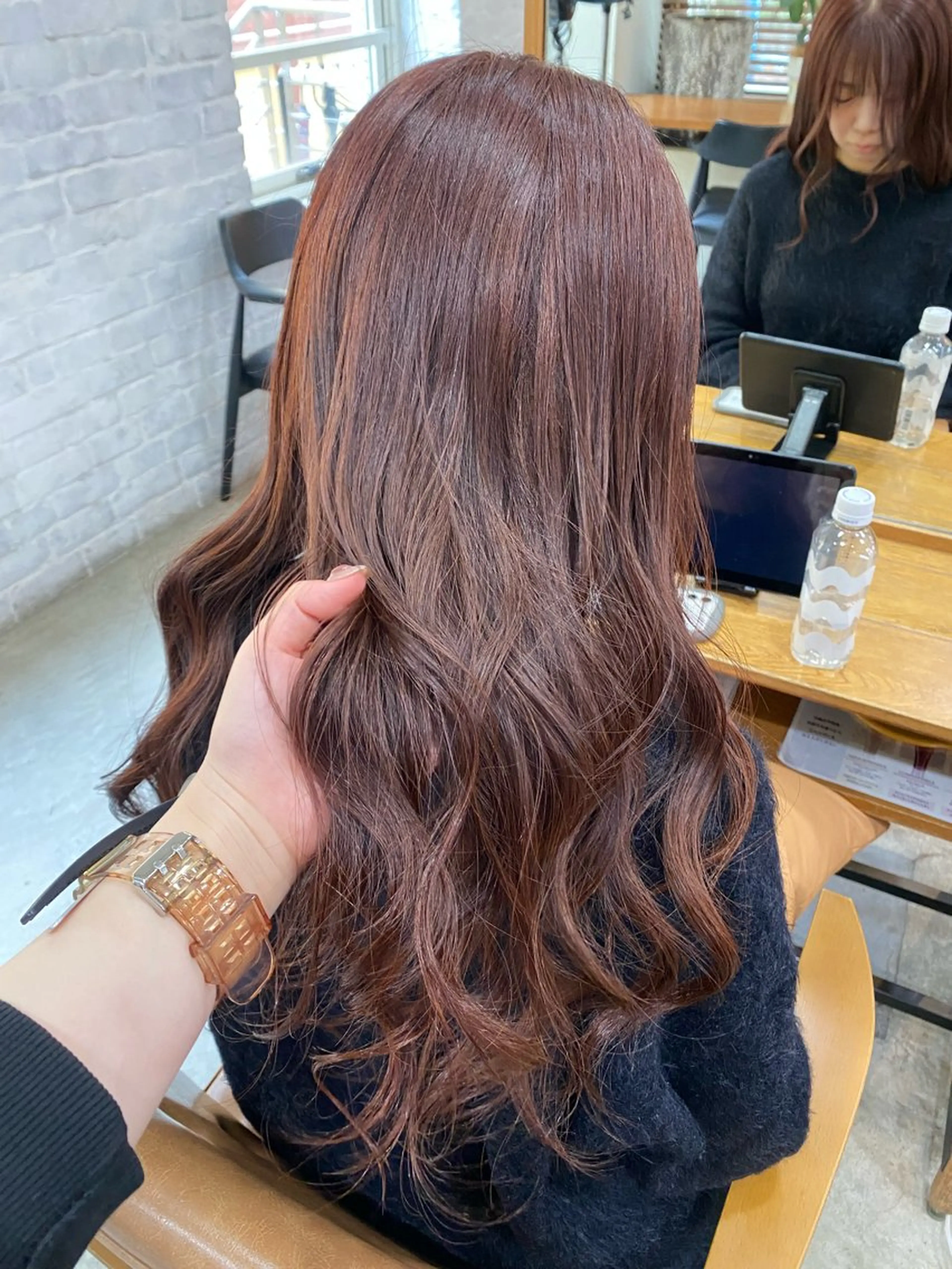 ロング カラー ブラウンカラー ピンクカラー ピンクブラウン カット ヘアカラー トリートメント blink所属・暖色/ブラウン/ 透明感/ゆうかのヘアスタイル