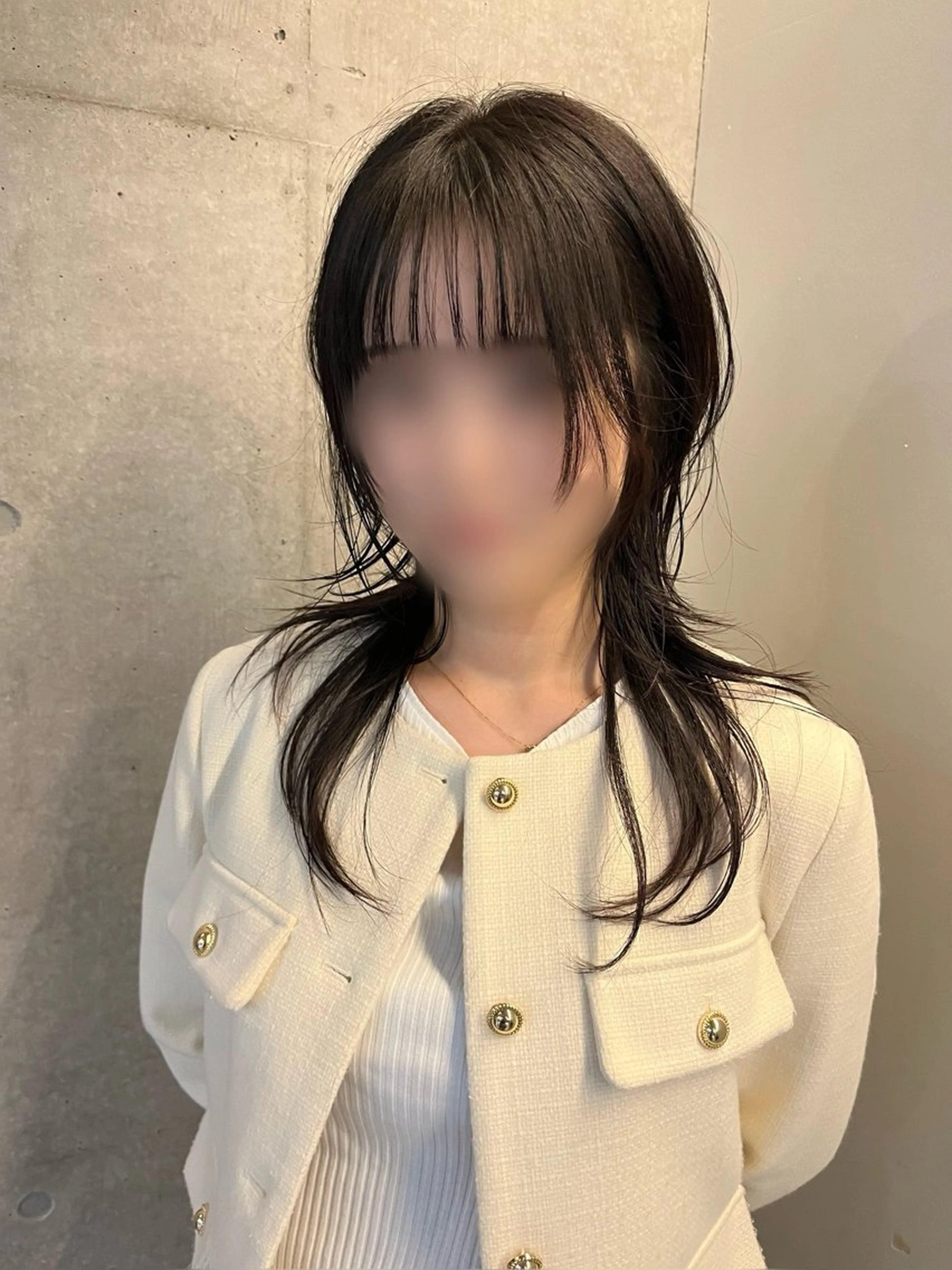 ロング ロング カット 韓国リアルハッシュ レイヤーカットのヘアスタイル