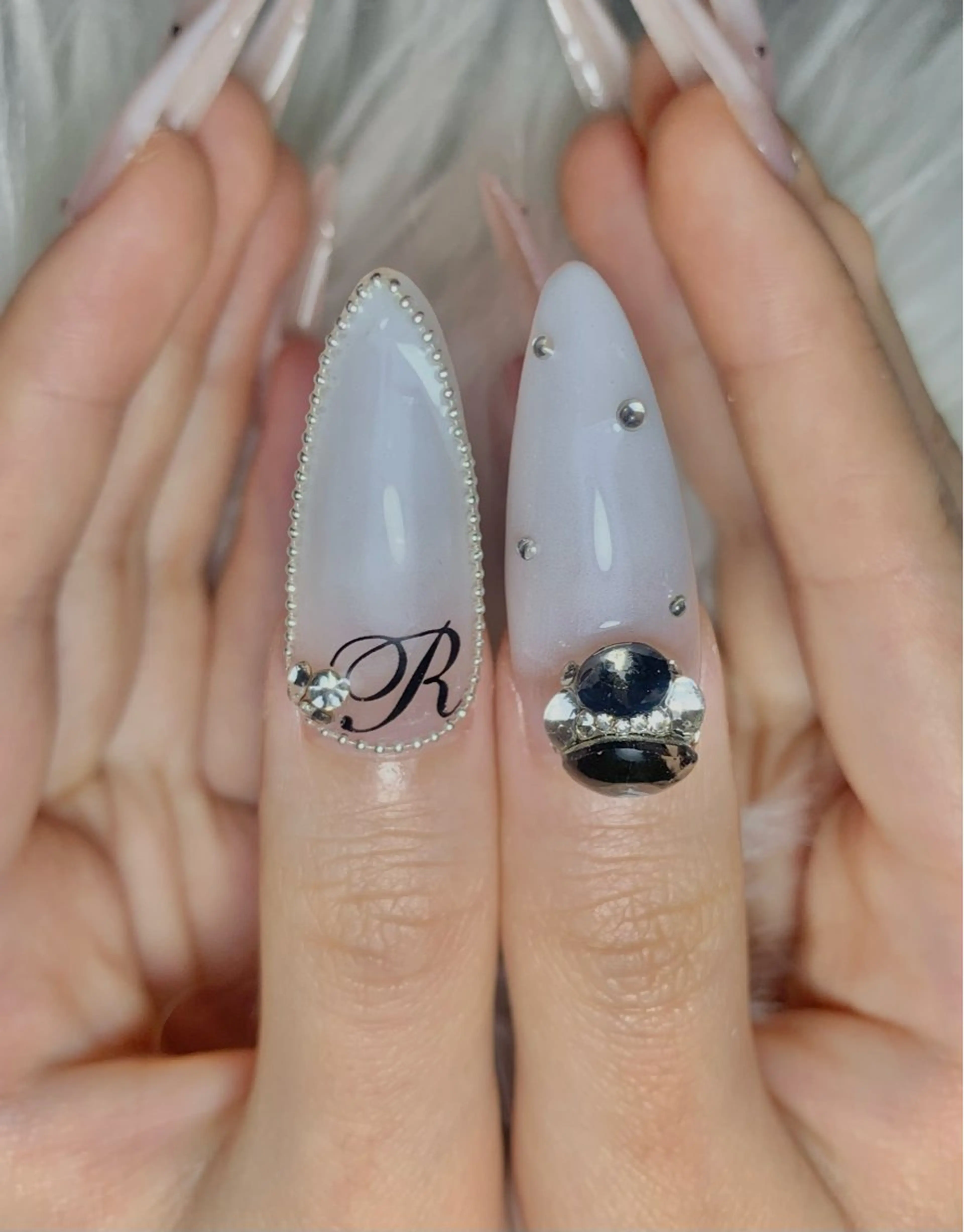 ネイル アートネイル オーロラネイル チークネイル 長さ出し フットネイル ハンドネイル 銀河_ Chan nailsのネイルデザイン