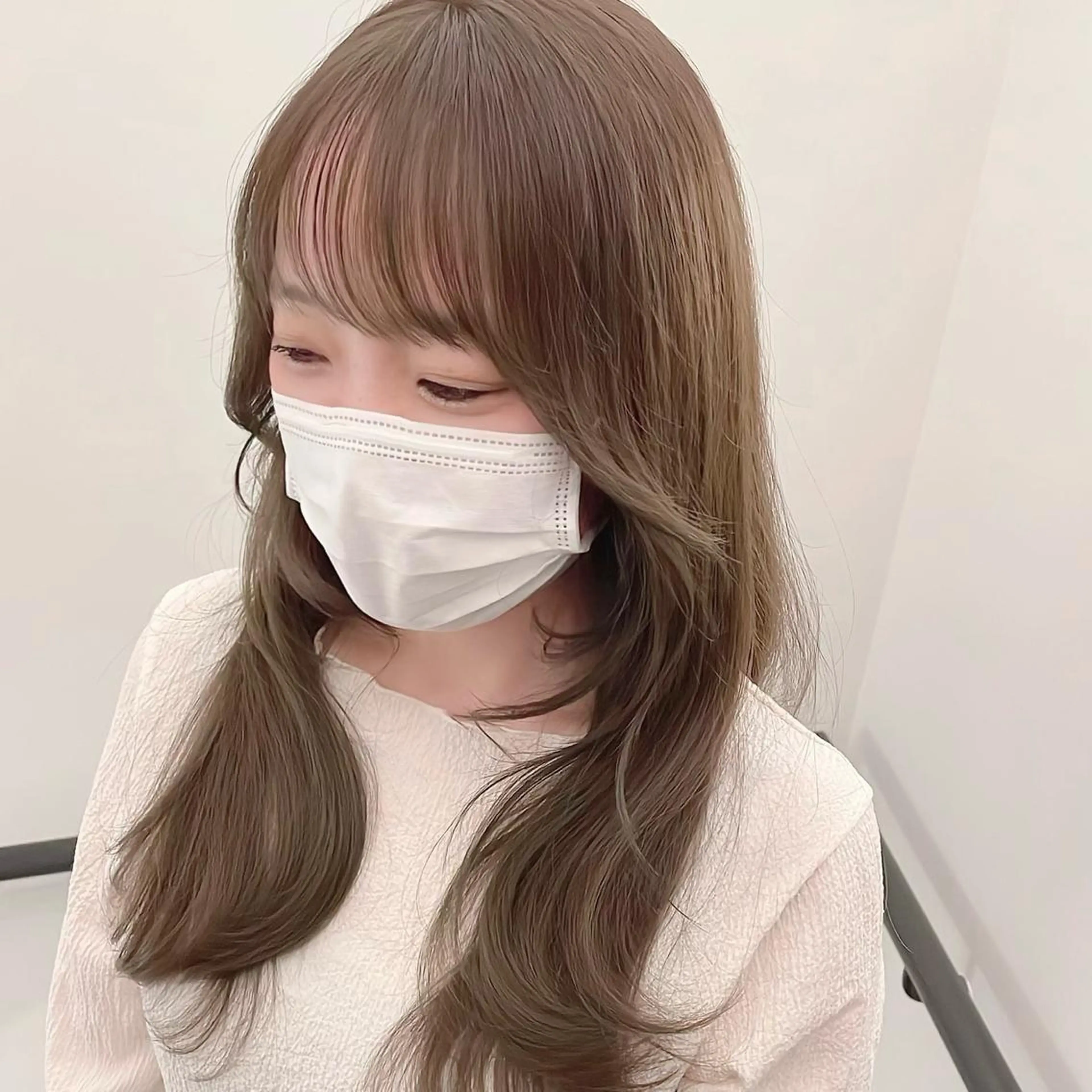 ロング カット ヘアカラー トリートメント 🌹ハッシュカット、 レイヤー韓国ヘア🌹のヘアスタイル