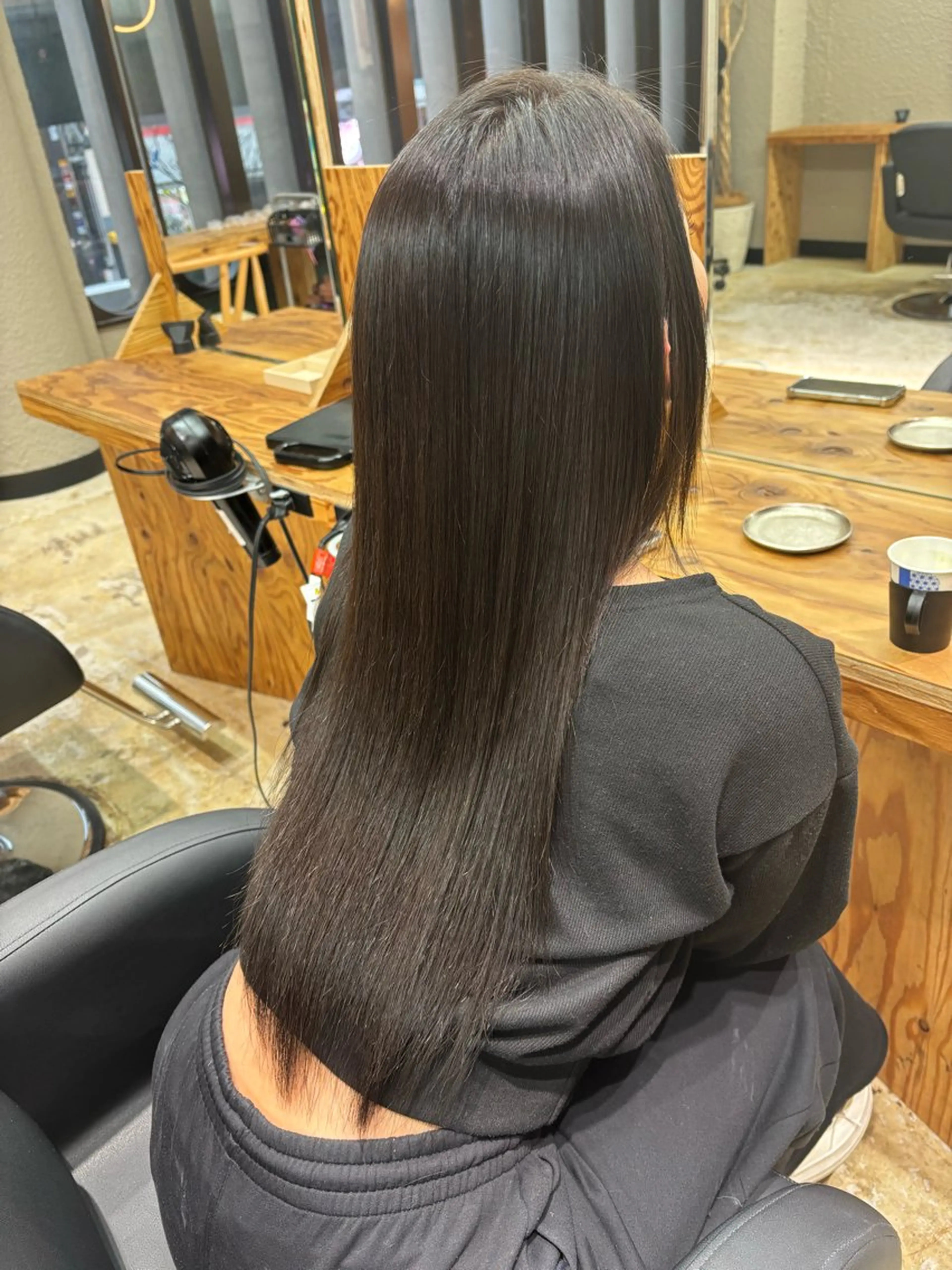 ロング カット ヘアカラー 縮毛矯正 🫧艶髪/透明感🫧 EIGHT/丸山のヘアスタイル