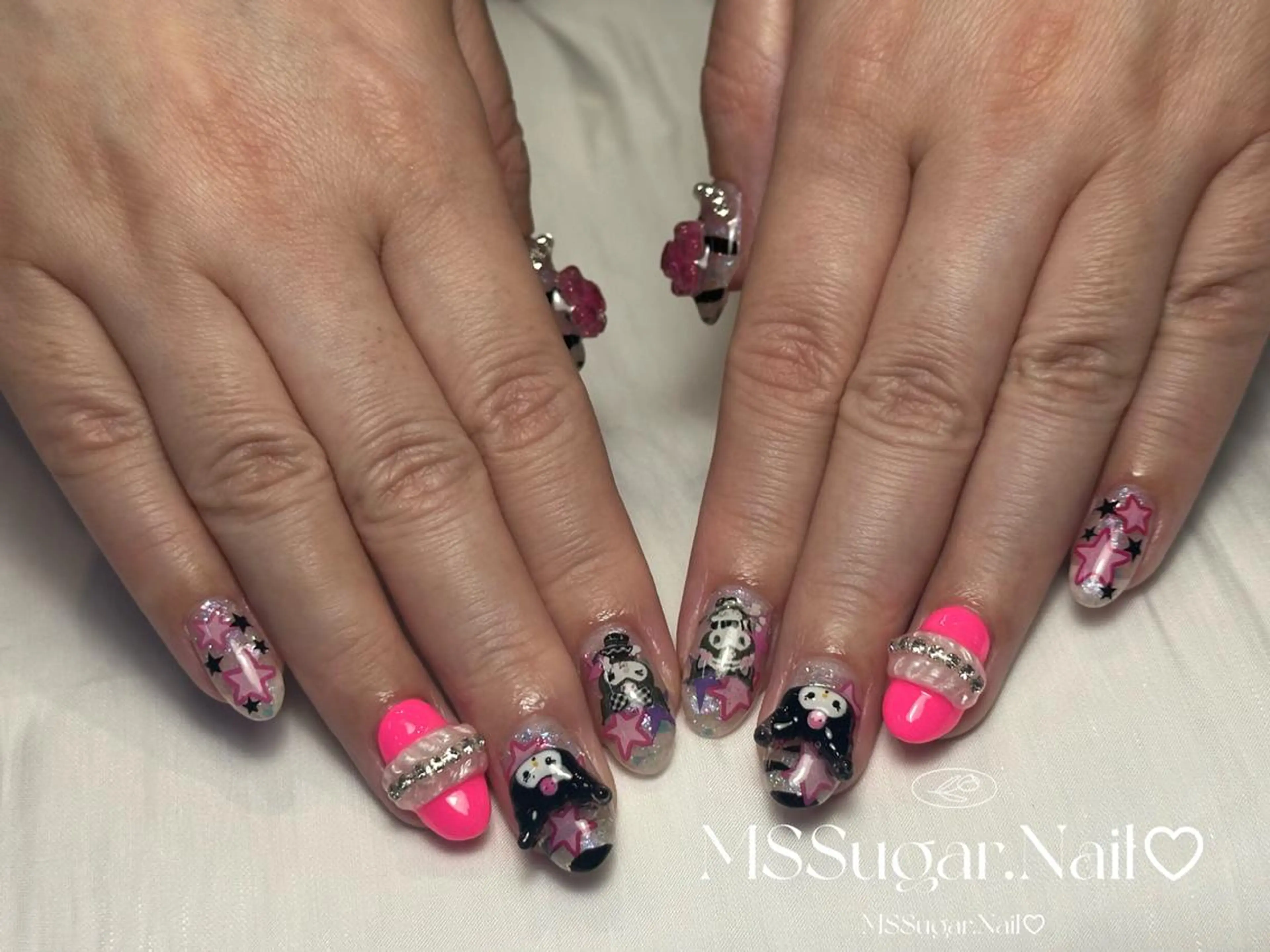 ネイル ハロウィン ロングネイル マグネットネイル スカルプネイル ネイルチップ ハンドネイル Mss ALICEのネイルデザイン