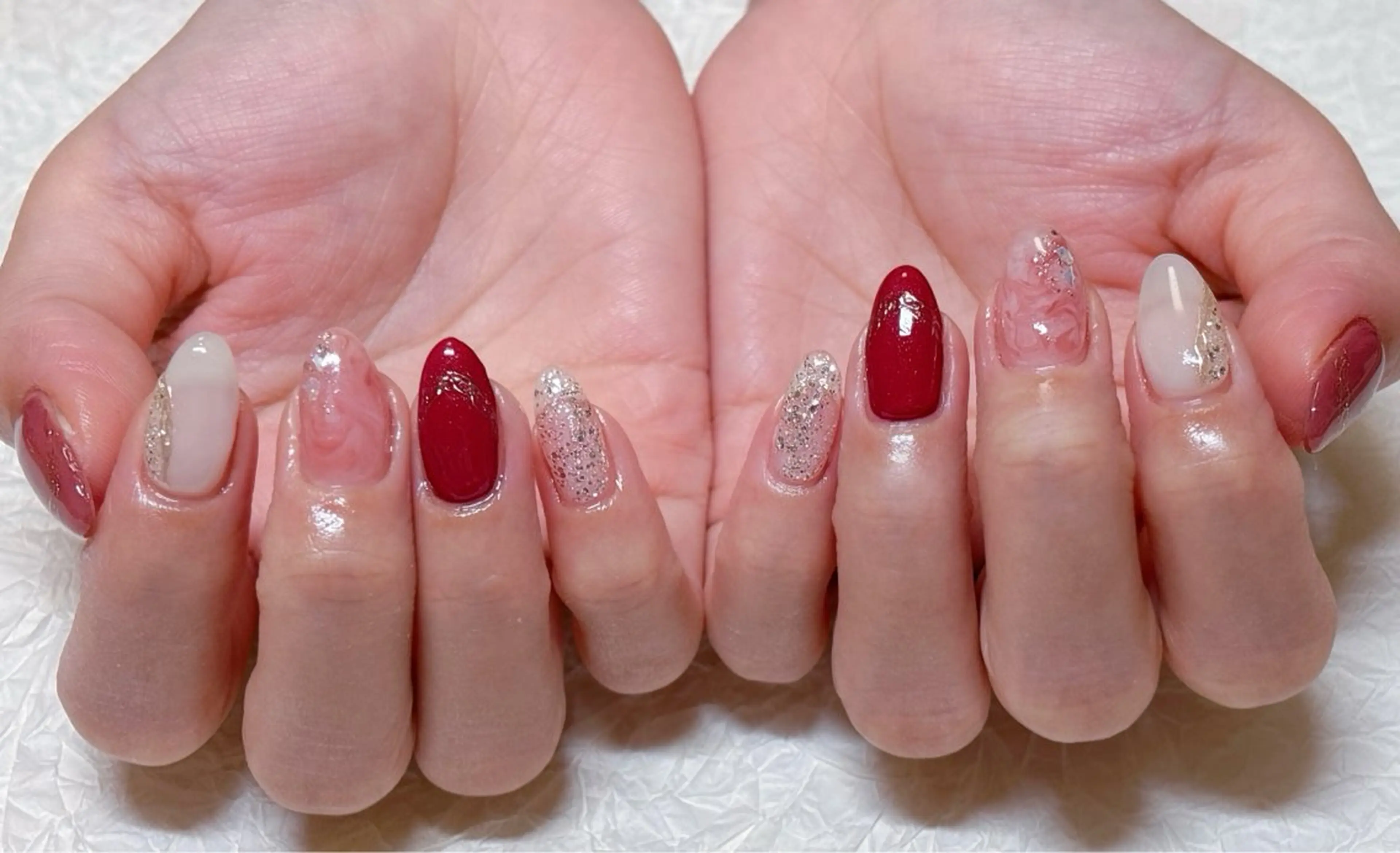 ネイル アートネイル オーロラネイル チークネイル フラッシュネイル フットネイル ゆ か_Nails💫のネイルデザイン