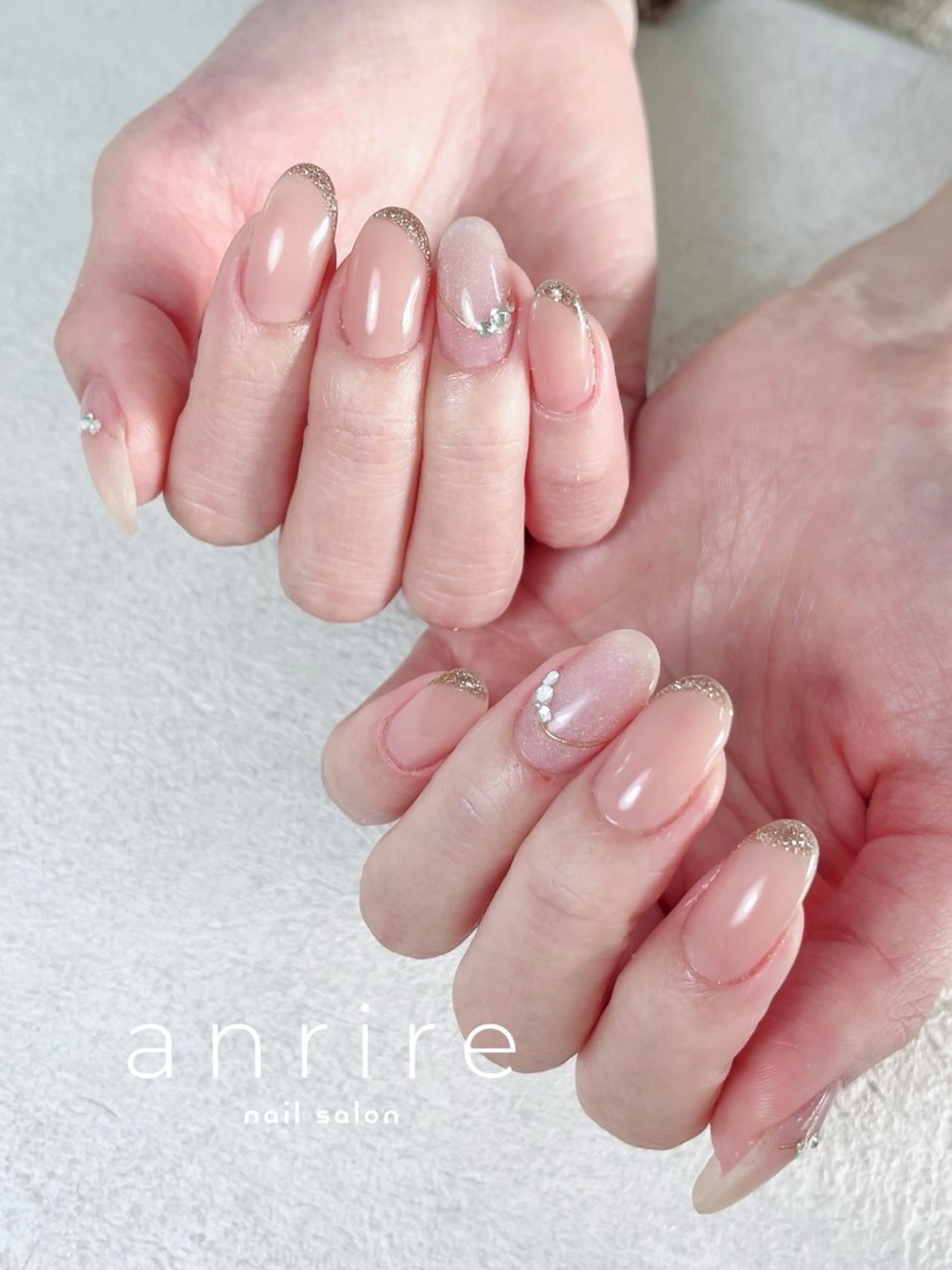 ネイル 入学式 フレンチネイル ジェルネイル 卒業式 キラキラネイル ハンドネイル nail salon anrire〜アンリール〜所属・nailsalon anrireのネイルデザイン